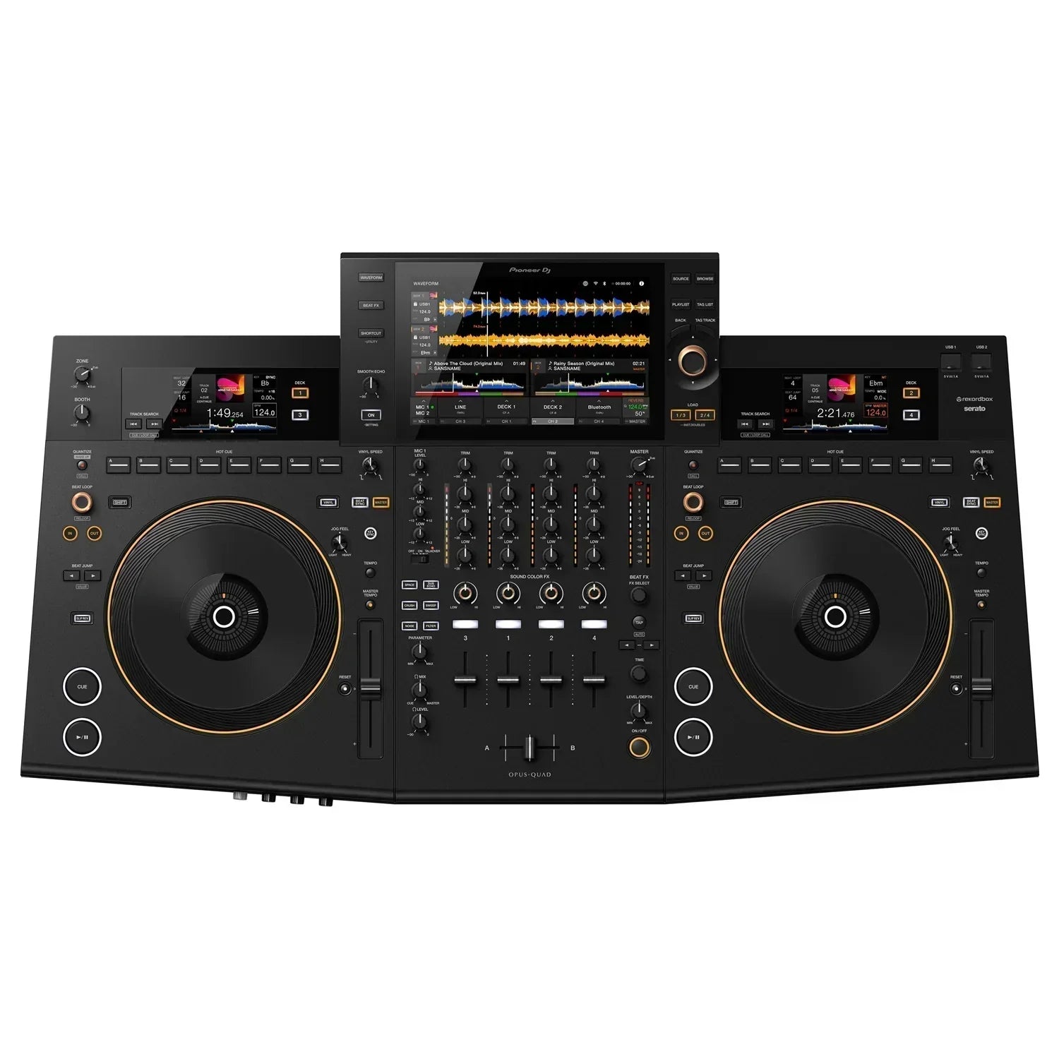 Pioneer DJ Opus-Quad DJ Controller DM-50D, HDJ-X5 Headphones