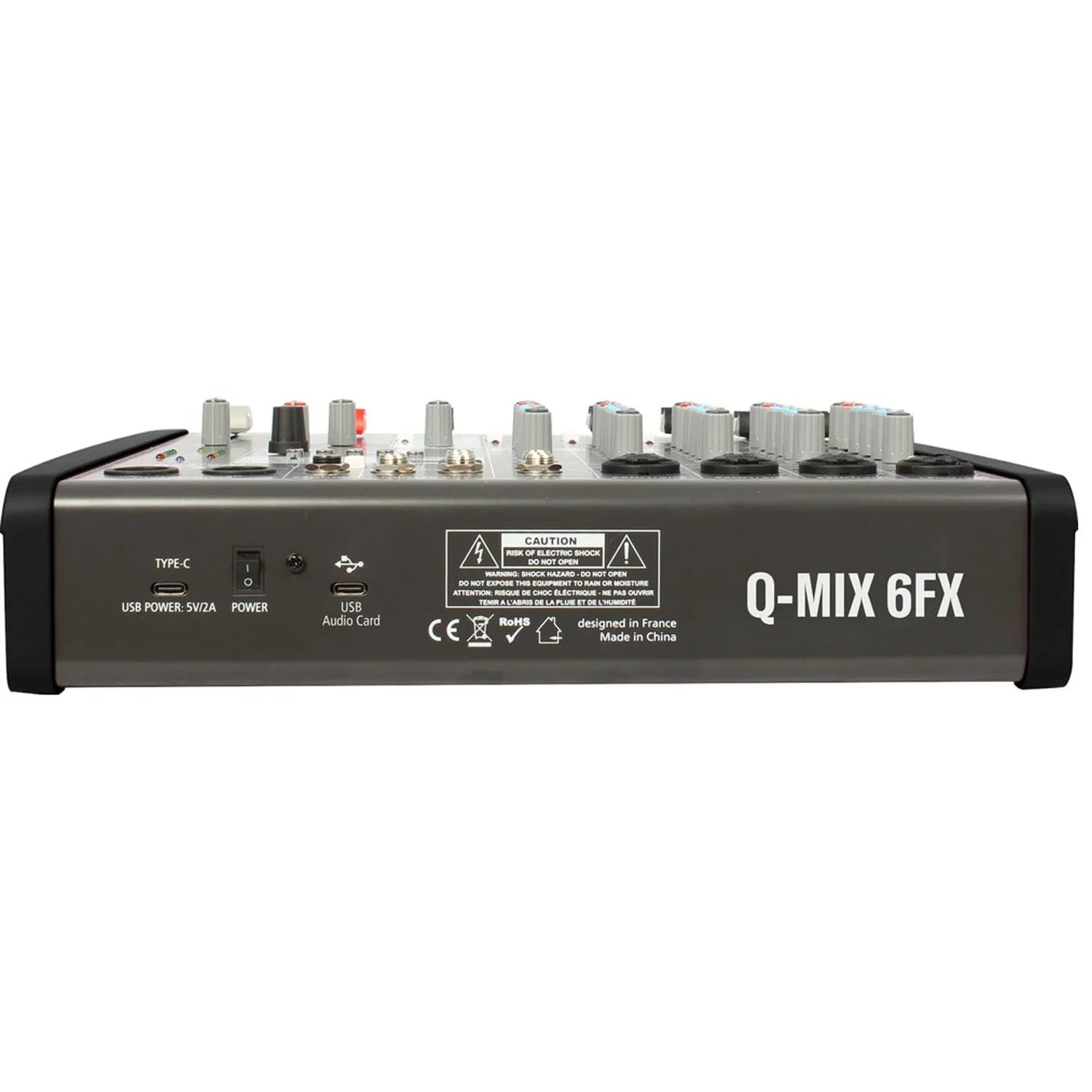 Q-Audio Q-MIX 6FX 6 Channel Mixer with FX, USB, Bluetooth