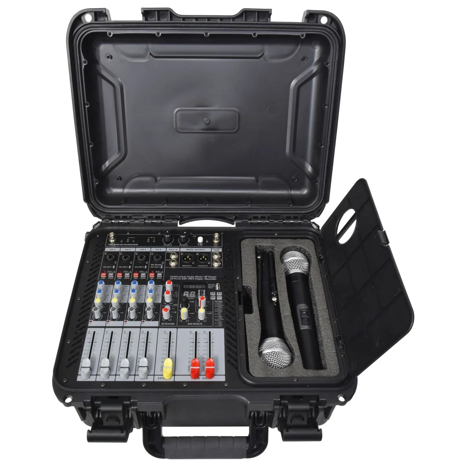 Citronic FLITE-600 Powered Mixer + 2 UHF Microphones + DSP