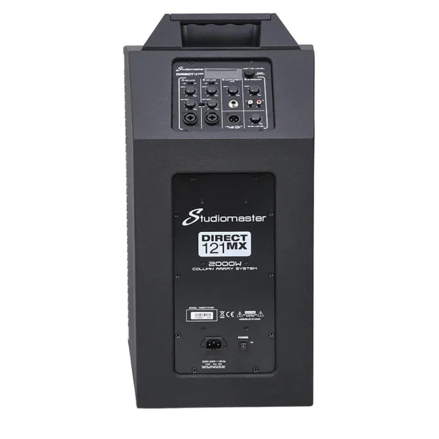 Ultimax DJ Combi Booth and Chauvet DJ Gig Bar 2.0 with Studiomaster Direct 121MX Speakers