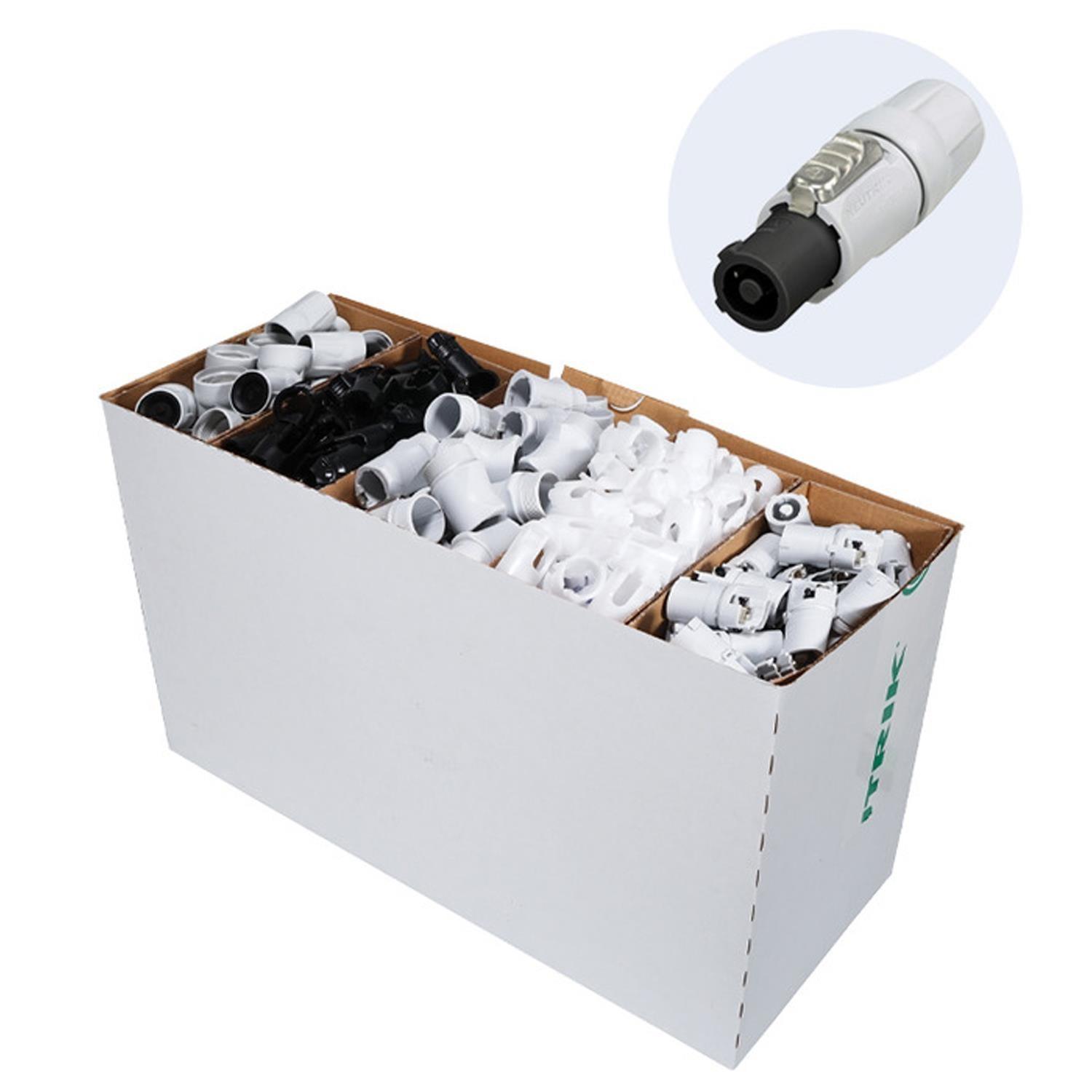 100 x Neutrik NAC3FCB-1-D Lockable Powercon Cable Connectors - DY Pro Audio