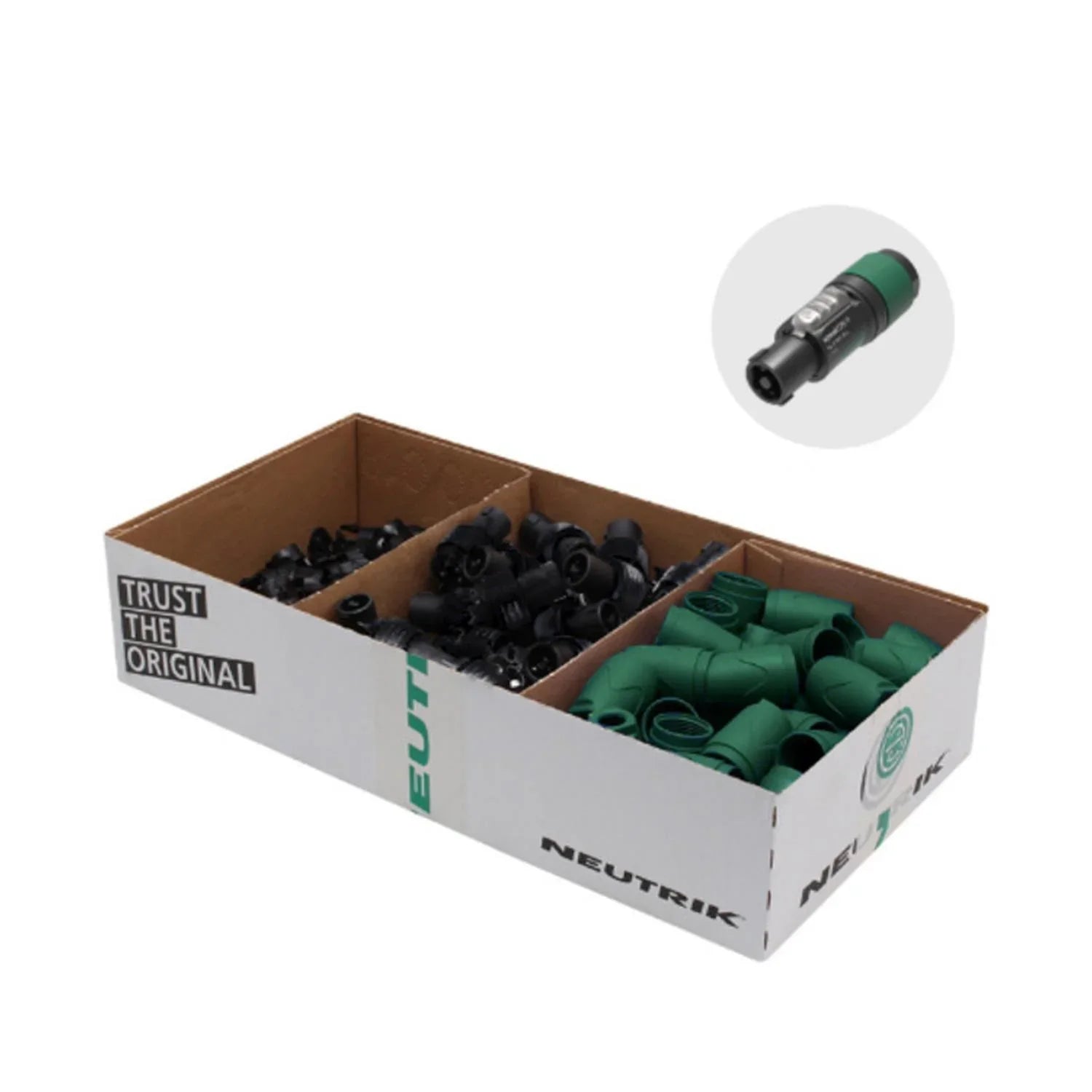 100 x Neutrik NL4FXX-W-L-D 4 pole cable connector - Large (disassembled box of 100) - DY Pro Audio