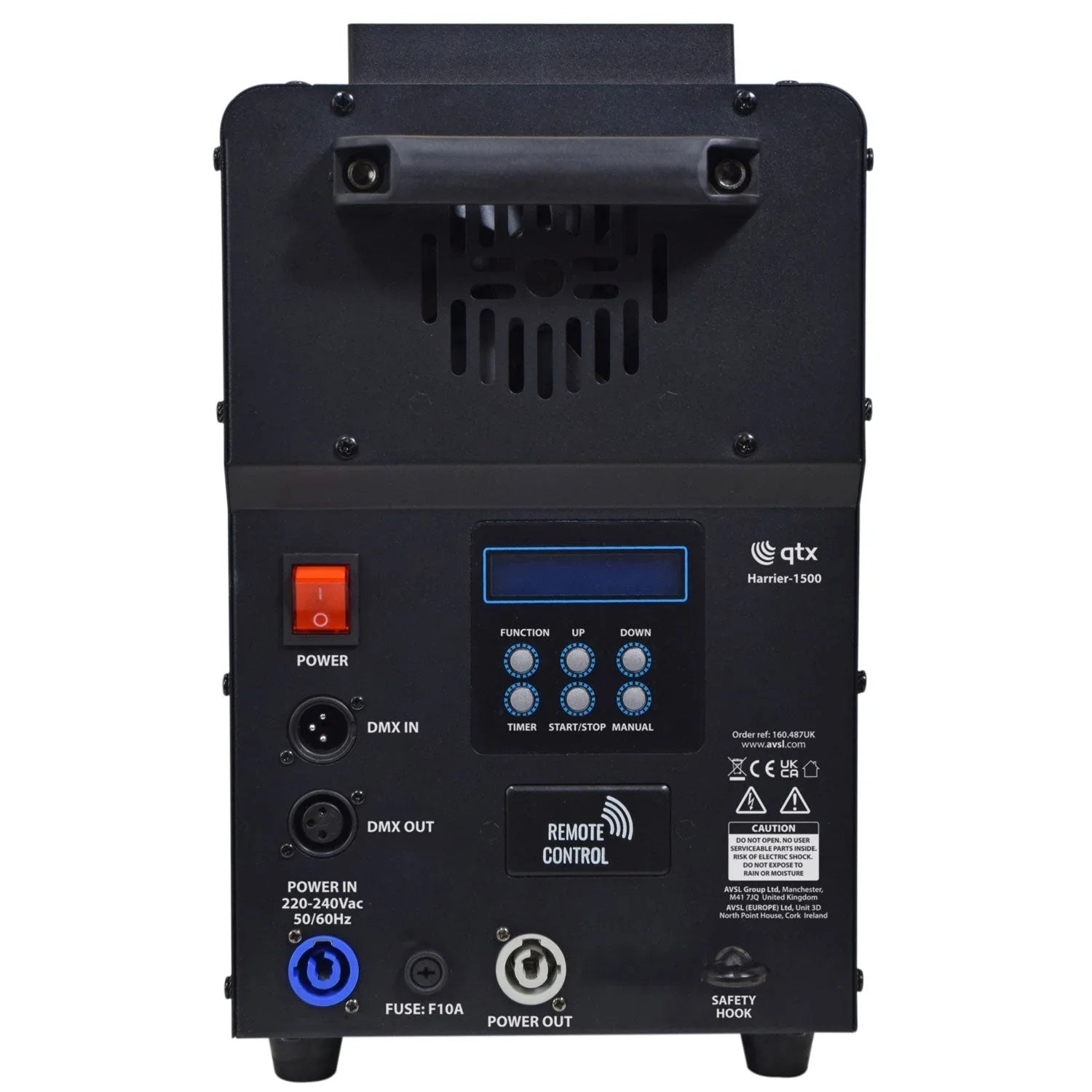 QTX Harrier-1500 1500W Vertical/Horizontal LED Fog Jet Machine BSTOCK