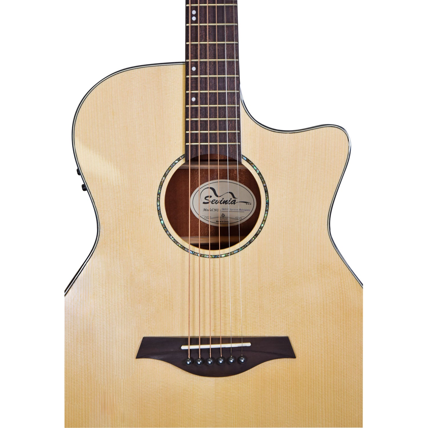 Sevinia GA41C Solid Spruce Top with Mahogany Back & Sides Acoustic Guitar