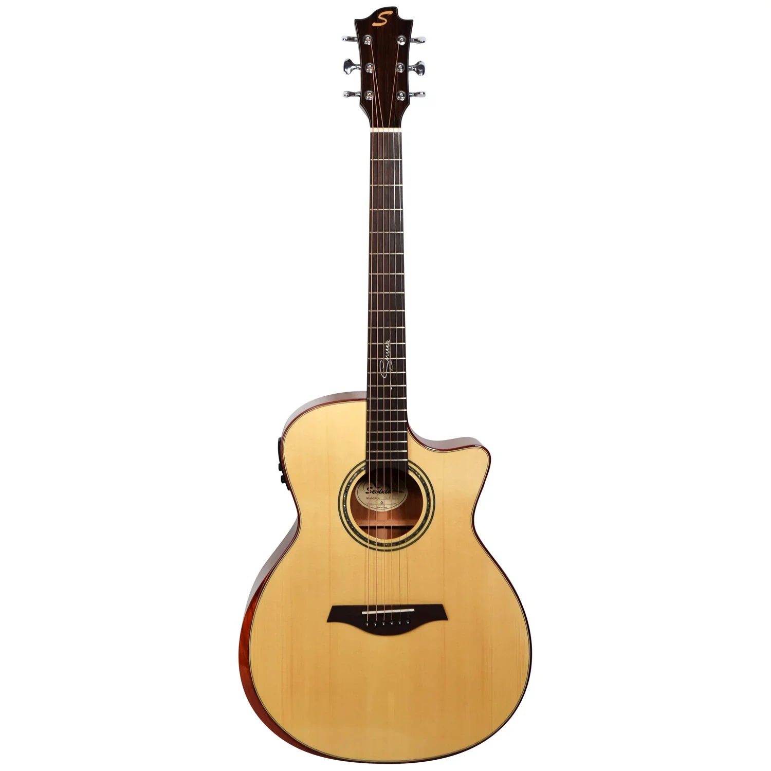 Sevinia Solid Body Grand Auditorium Electro-Acoustic Guitar