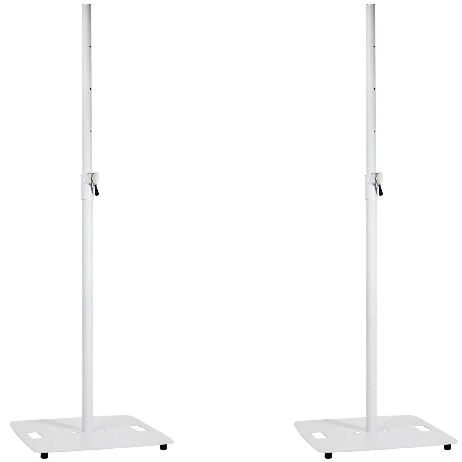 2 x QTX Speaker Stand with Square Base White
