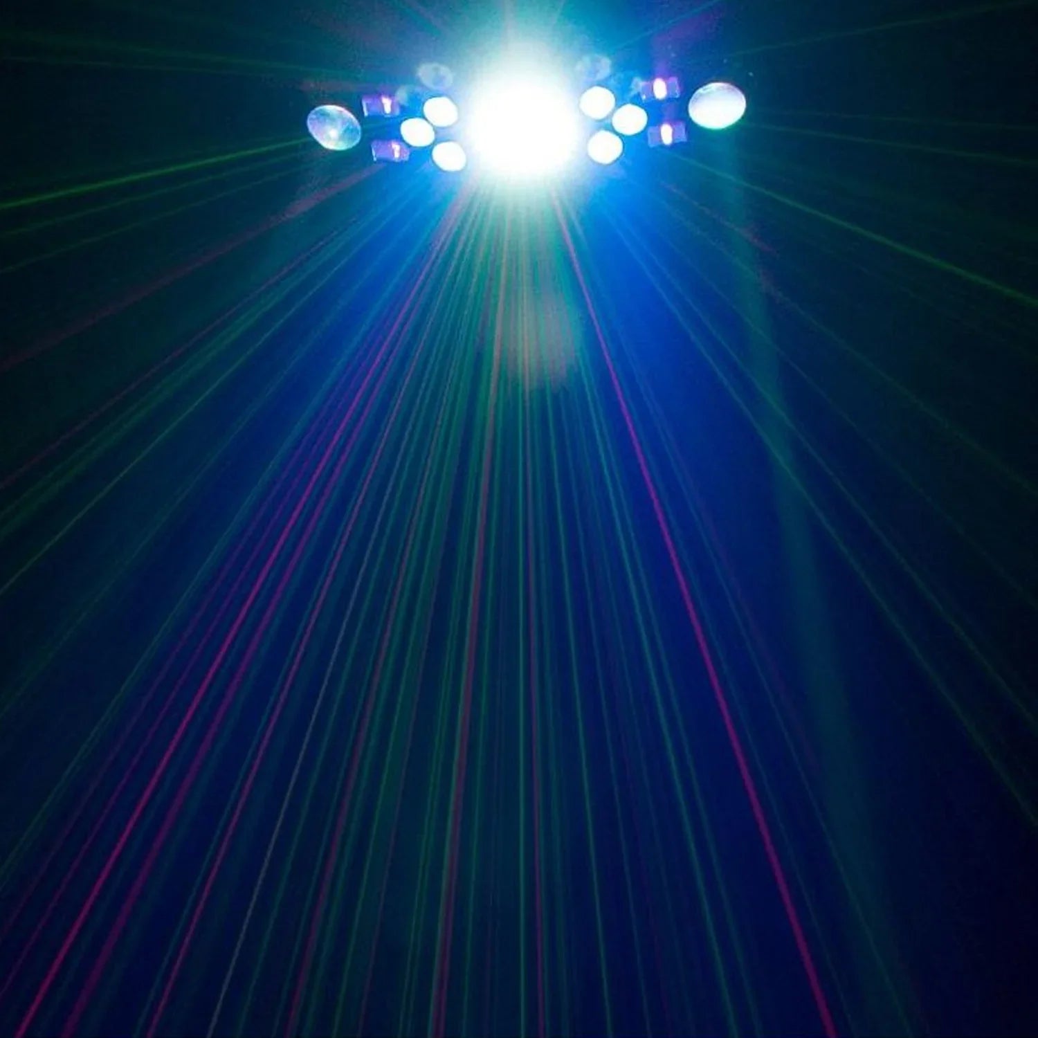 2 x Eliminator Lighting Furious Five FG 5-in-1 LED Effect Light With DMX Cable