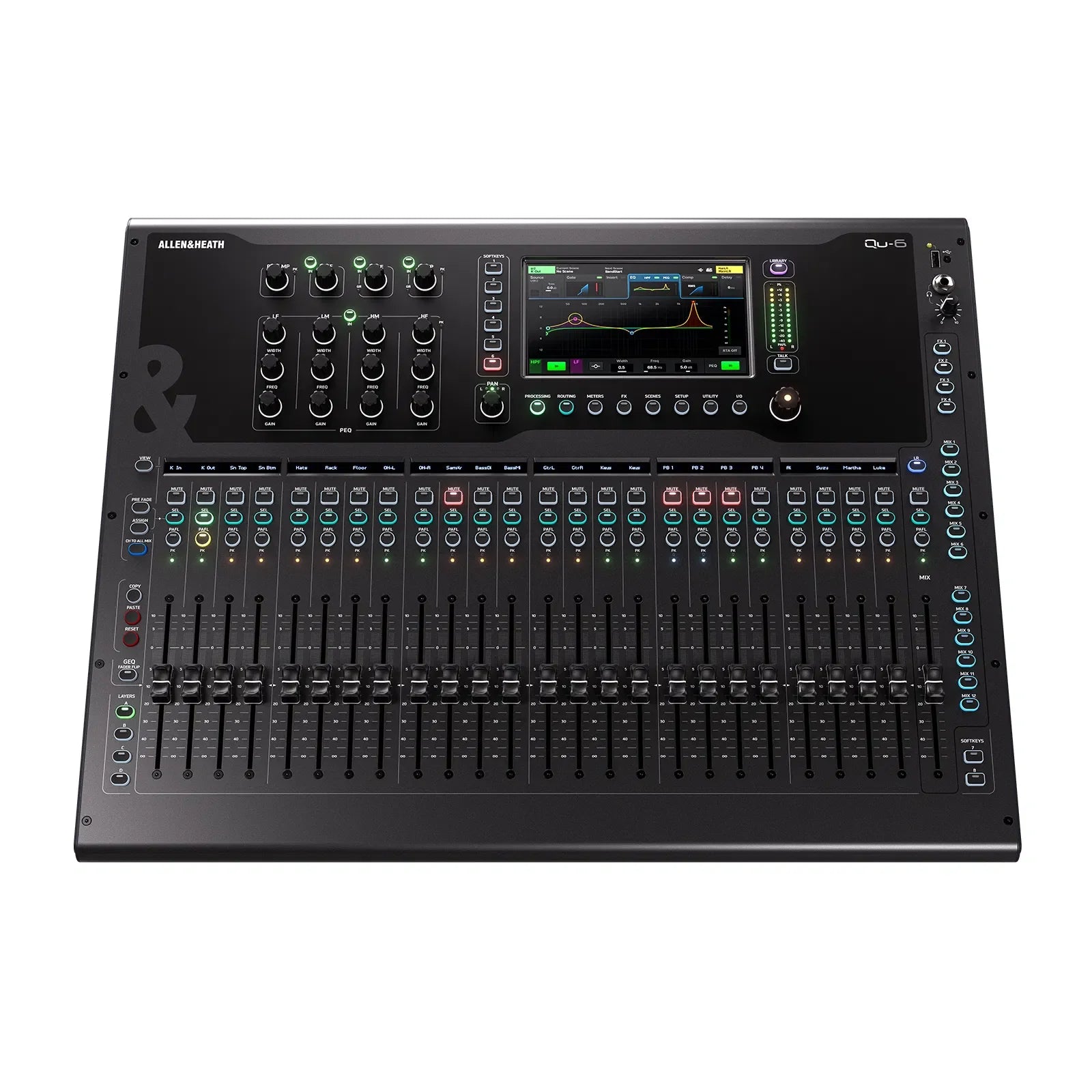 Allen & Heath Qu-6 Digital Mixing Console With 24 Faders