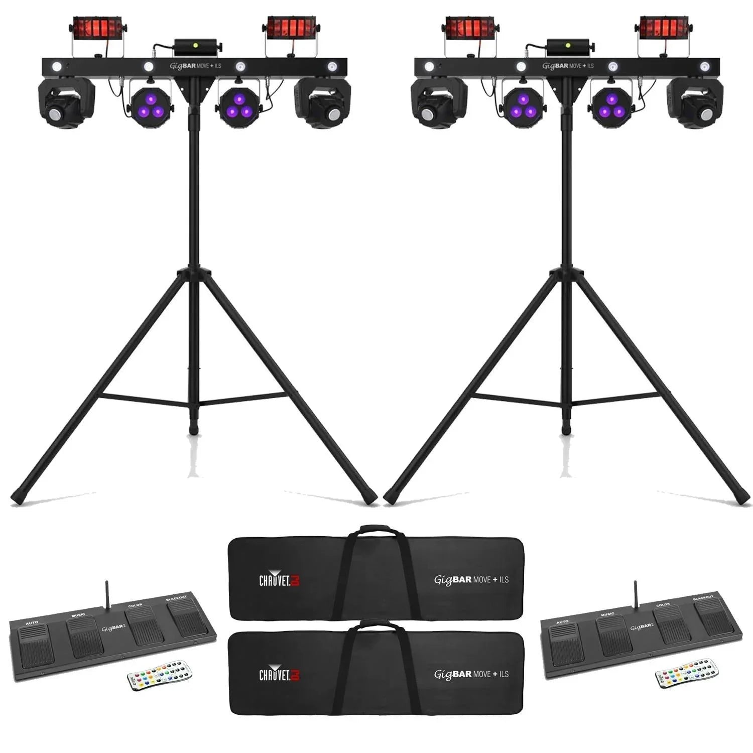 2 x Chauvet DJ GigBar Move Plus ILS 5-in-1 Lighting Sytem - DY Pro Audio
