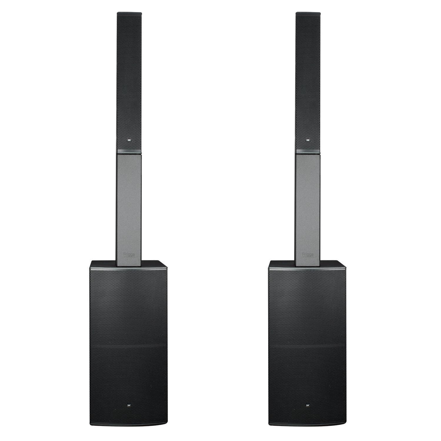 2 x DAP Frigga 12" Black Active Column PA System - DY Pro Audio