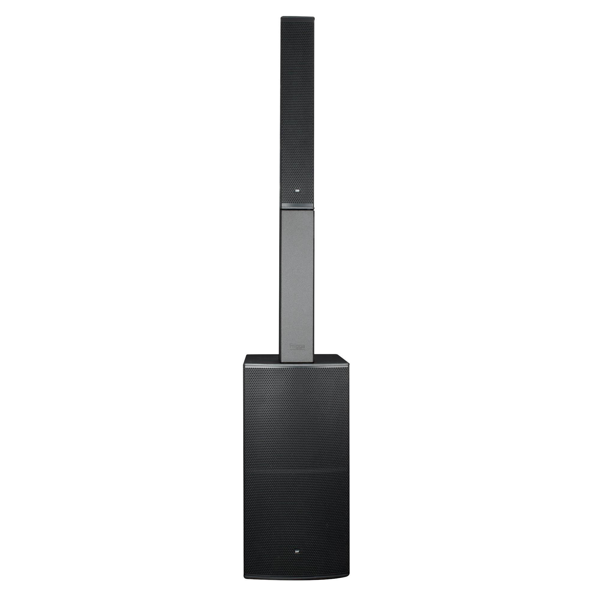 2 x DAP Frigga 12" Black Active Column PA System With Carry Bags - DY Pro Audio