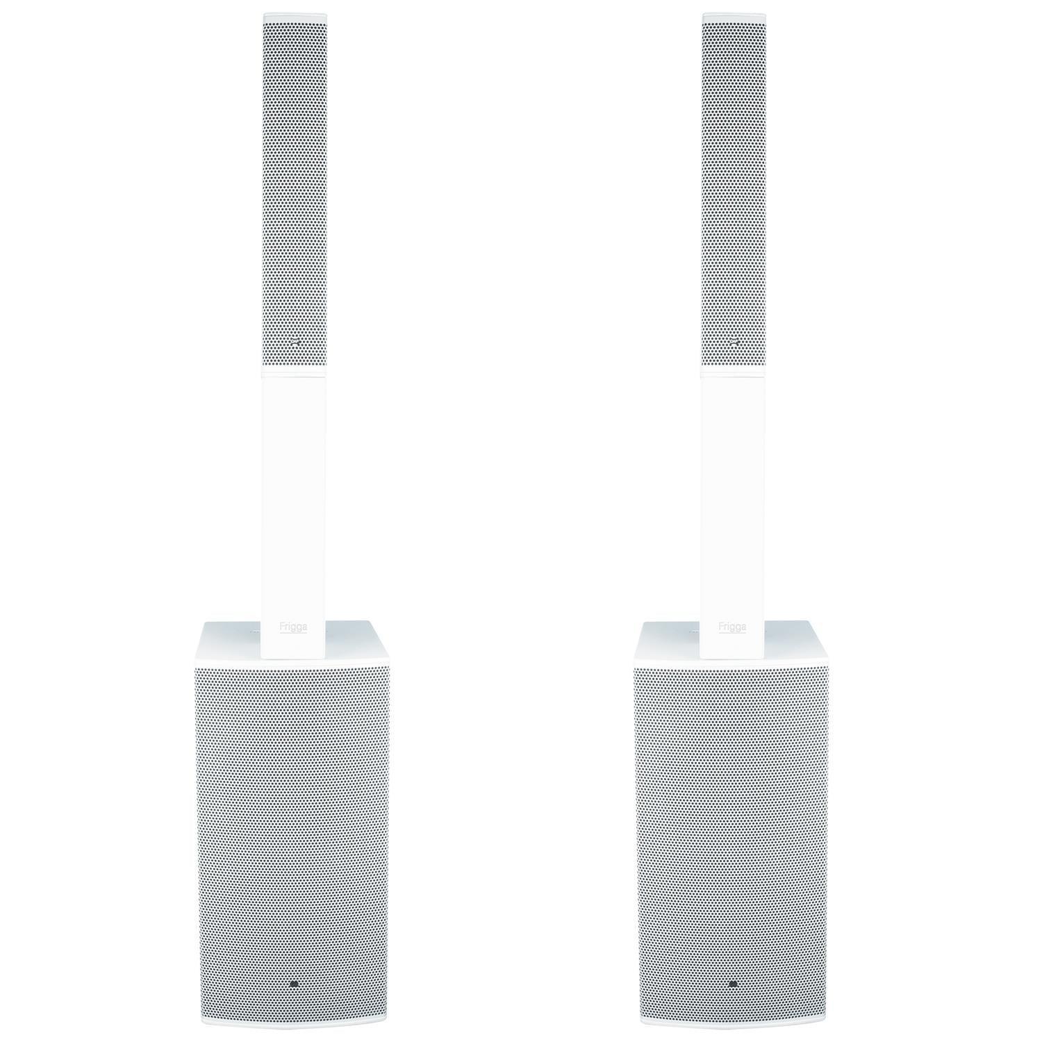 2 x DAP Frigga 12" White Active Column PA System - DY Pro Audio