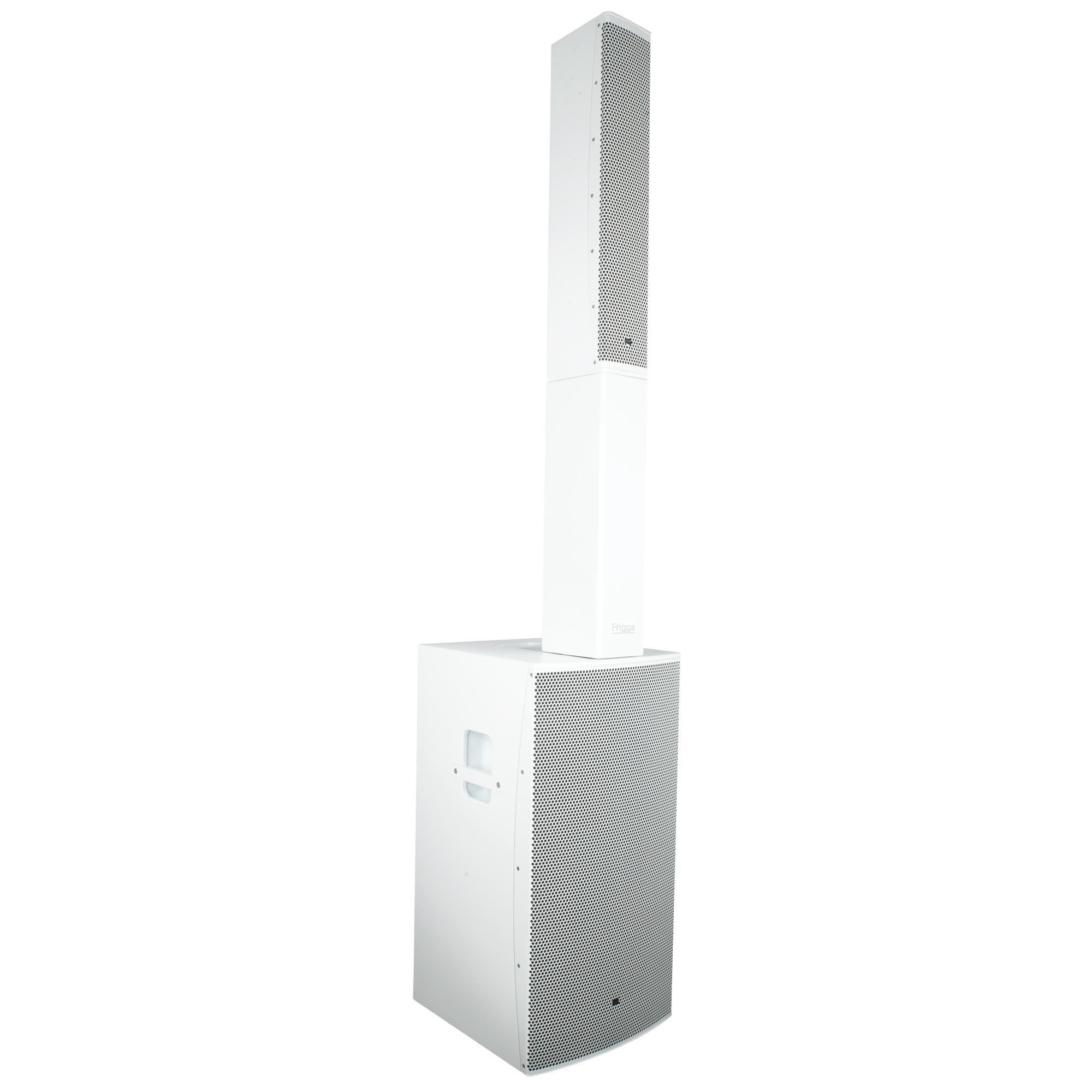 2 x DAP Frigga 12" White Active Column PA System - DY Pro Audio