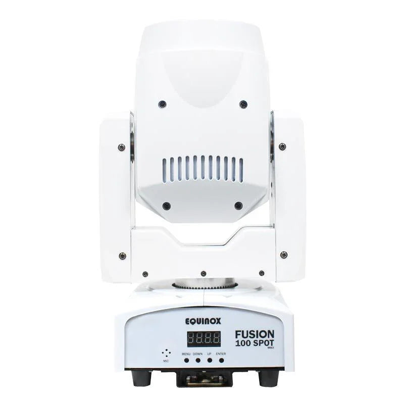 2 x Equinox Fusion 100 Spot MKII White Moving Head with Carry Bag & Cables - DY Pro Audio