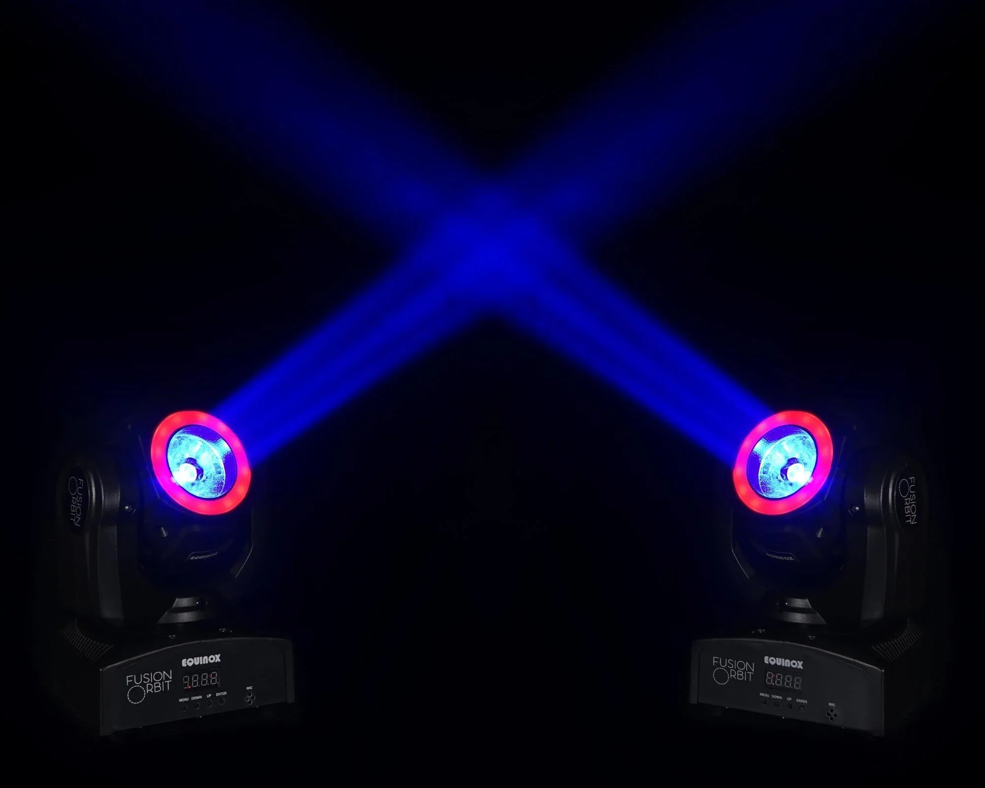 2 x Equinox Fusion Orbit Moving Head with DMX Cable - DY Pro Audio