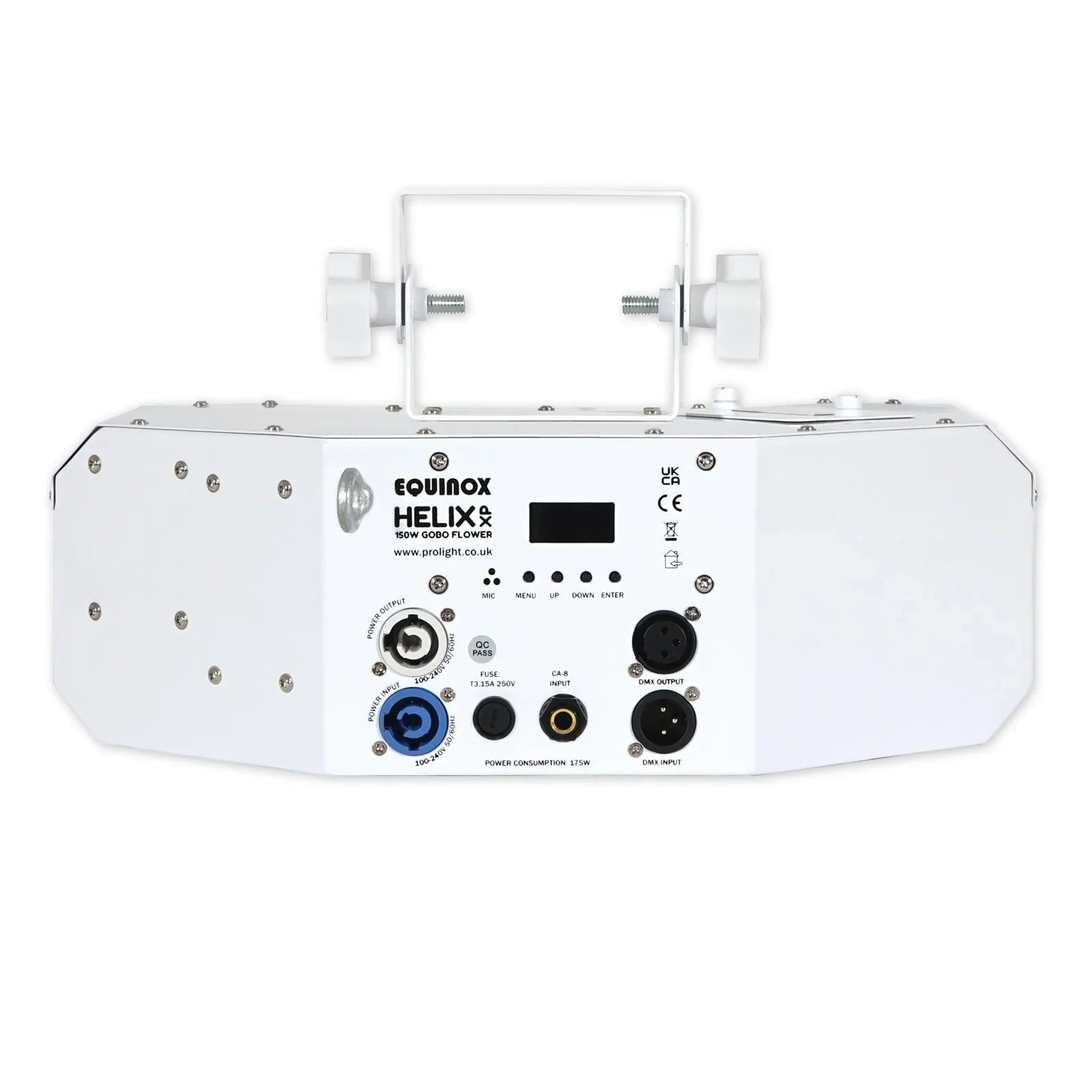 2 x Equinox Helix XP 100w Gobo Flower White with DMX Cable - DY Pro Audio