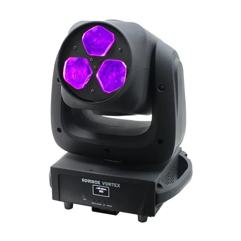 2 x Equinox Vortex Moving Heads with Flight Case and Cables - DY Pro Audio