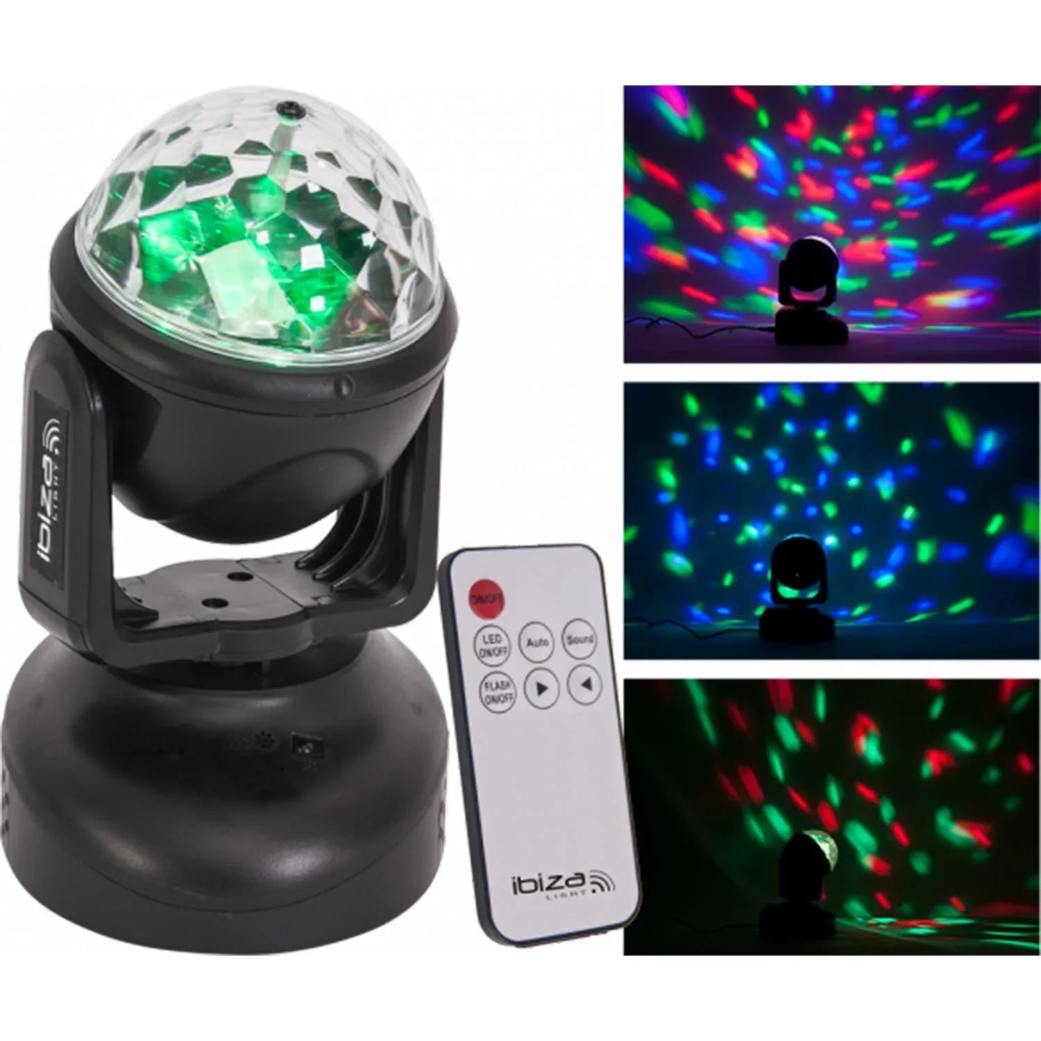2 x Ibiza Light LMH Astro Moving Head Light RGB Disco DJ Party inc Remote - DY Pro Audio