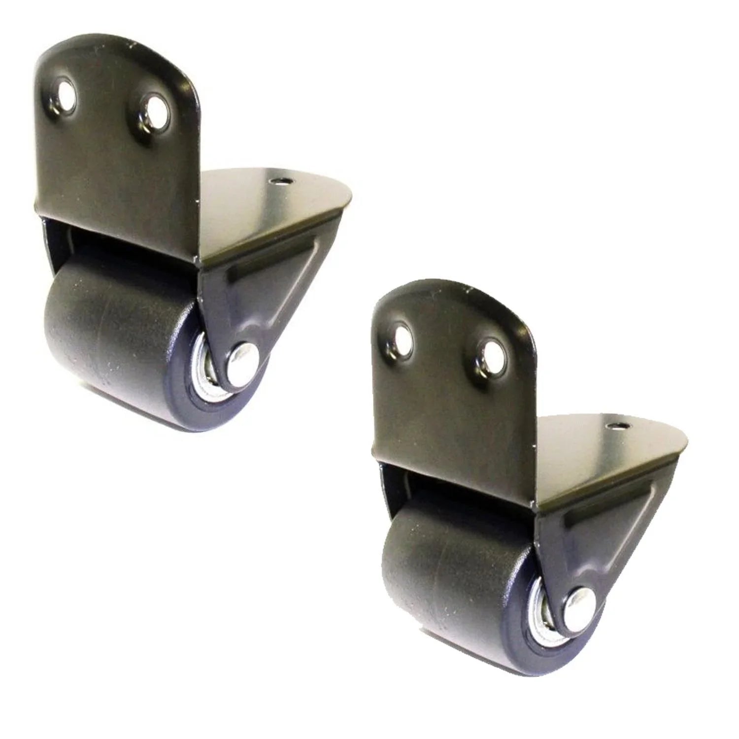 2 x Penn Elcom 38mm Black Surface Mount Castor - DY Pro Audio