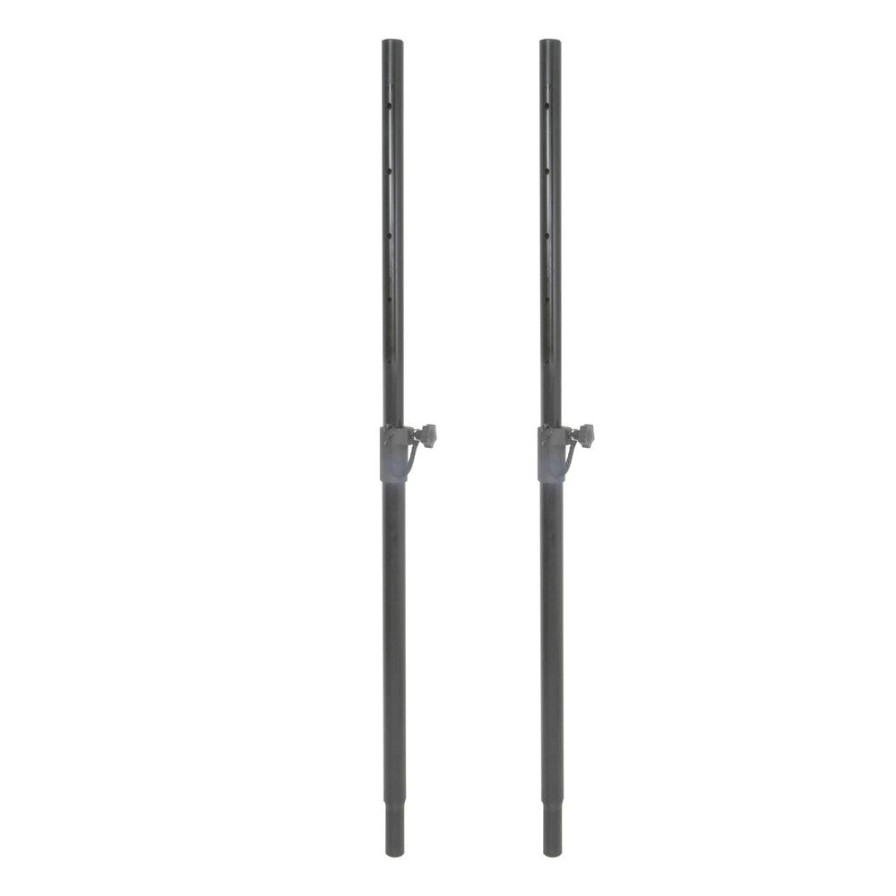 2 x QTX Sound Lightweight Telescopic 35mmØ Extendable Mounting Speaker Pole Black - DY Pro Audio