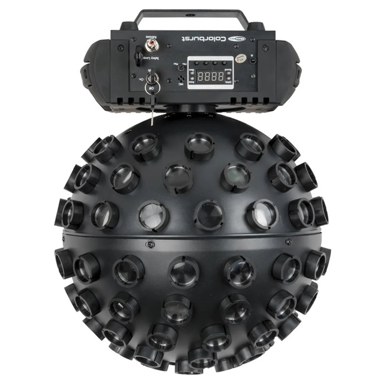 2 x Showtec Colourburst Mirror Ball Effect Light with DMX Cable - DY Pro Audio