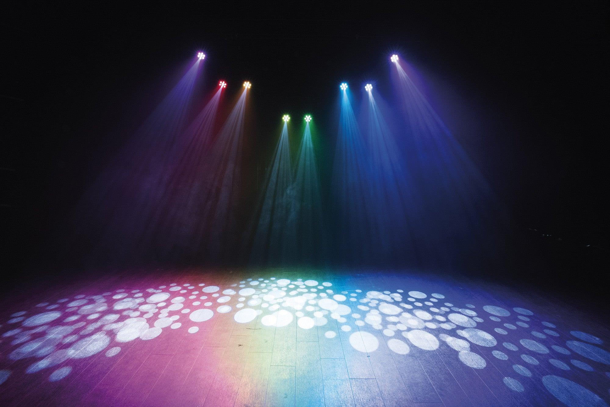 2 x Showtec Shark Combi Spot One 6 x 8 W RGBW LED Wash and Spot Moving Head - DY Pro Audio