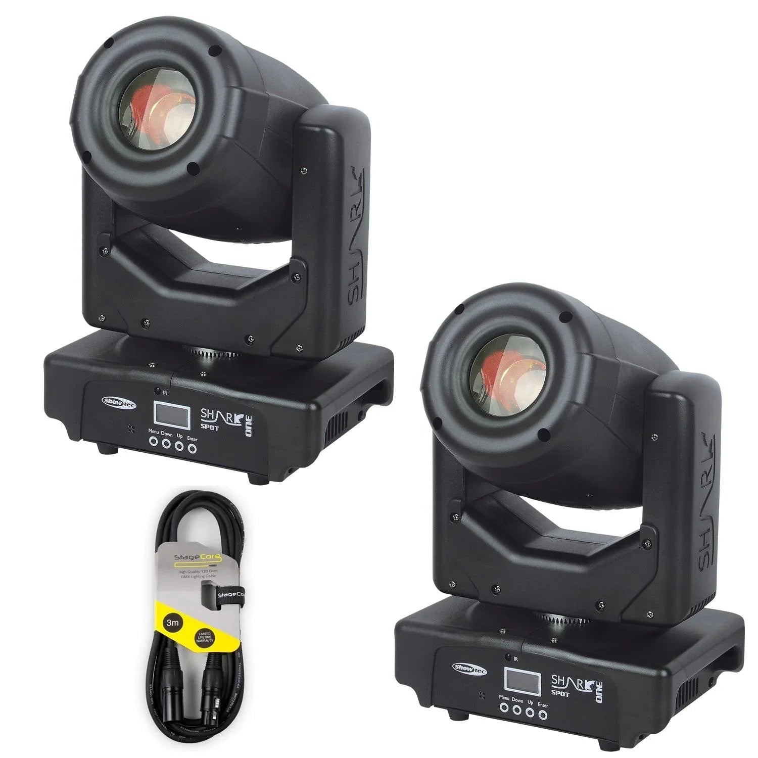 2 x Showtec Shark Spot One Compact 60 W LED Spot Moving Head - DY Pro Audio