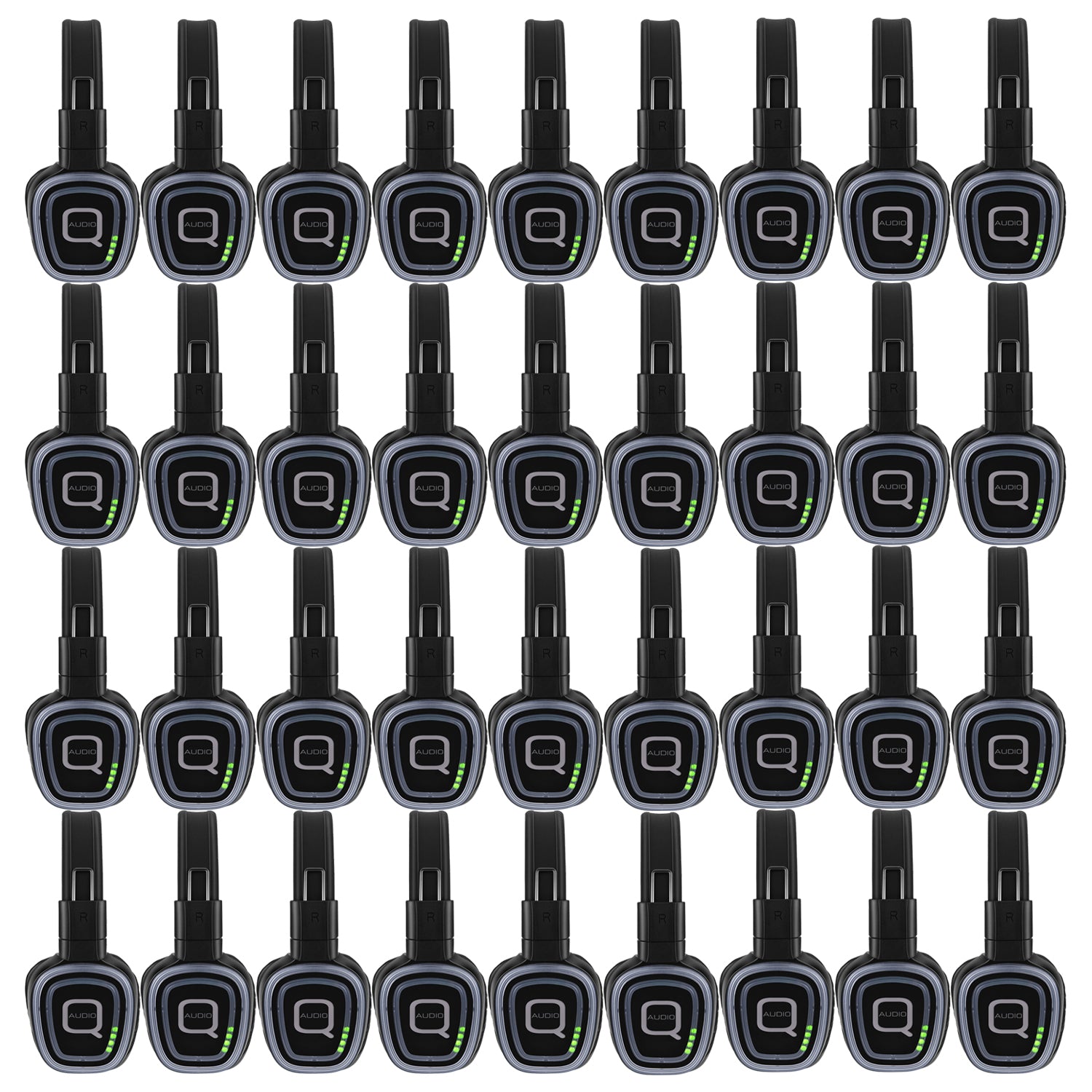 50 x Q-Audio QSD-3PRO 3 Channel Silent Disco Headphones