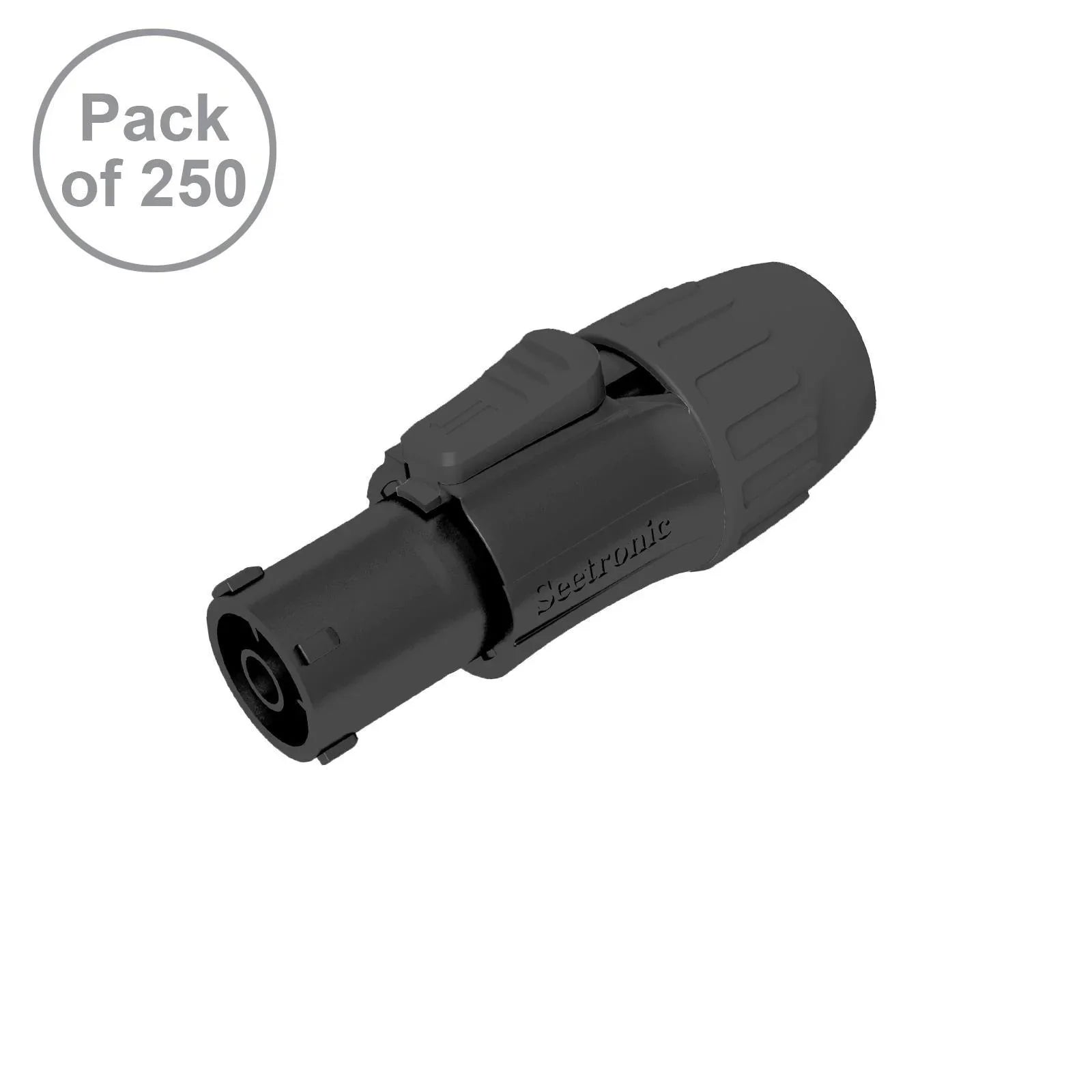 250 x Seetronic Female Black SAC3FX-28(05) PowerTwist TR1 IP65 Connectors - DY Pro Audio
