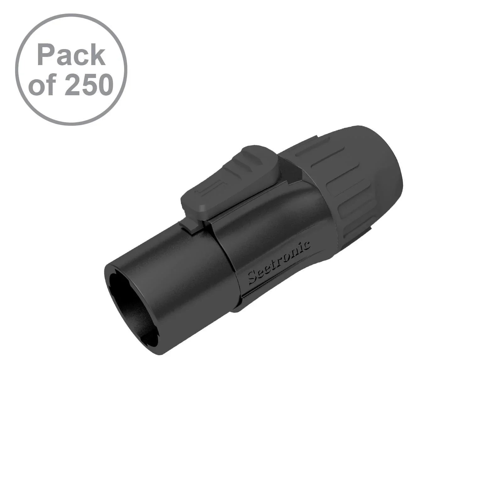 250 x Seetronic Male Black SAC3MX-28(05) PowerTwist TR1 IP65 Connectors - DY Pro Audio
