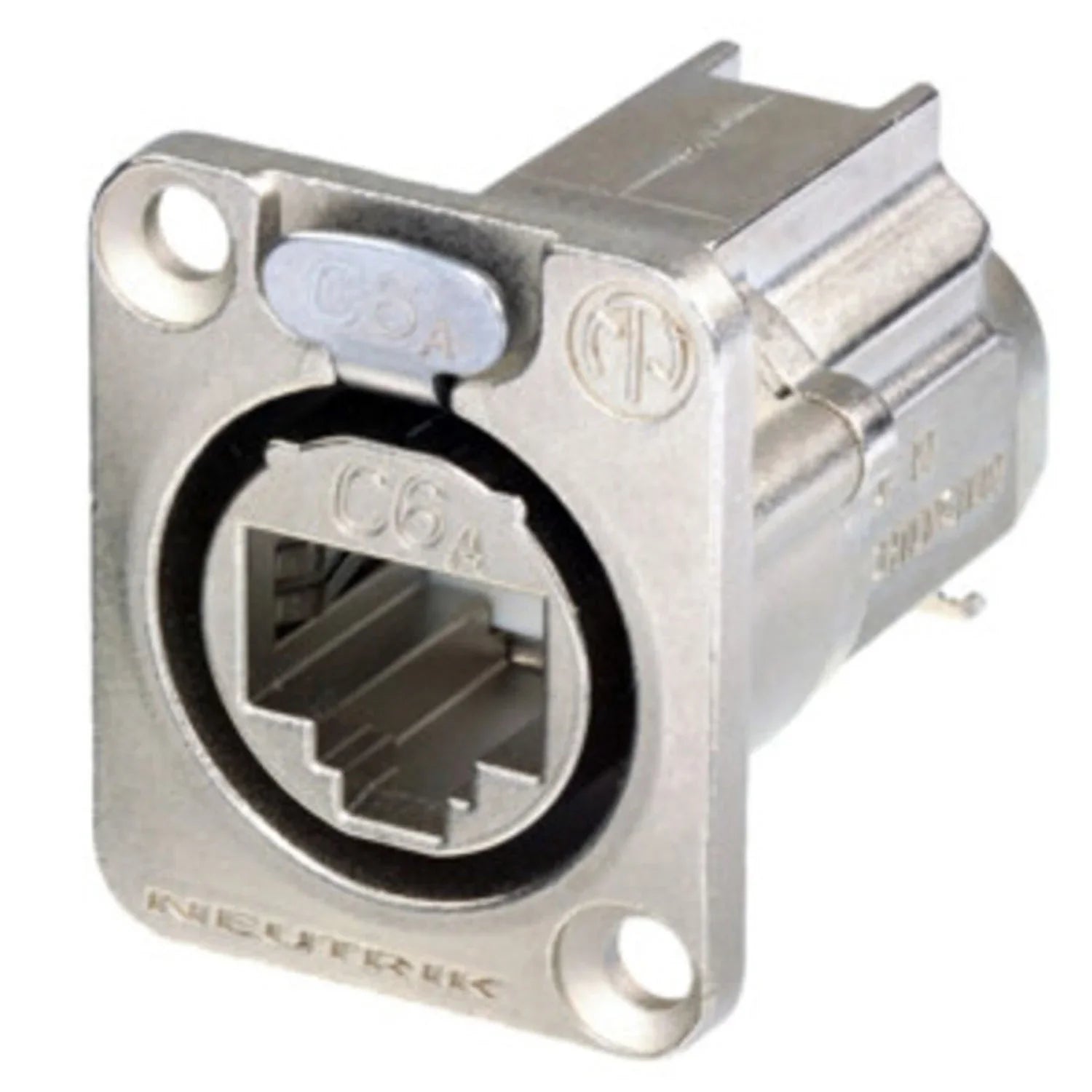 Neutrik NE8FDX-Y6 etherCON - D-shape CAT6A panel connector, shielded, IDC termination