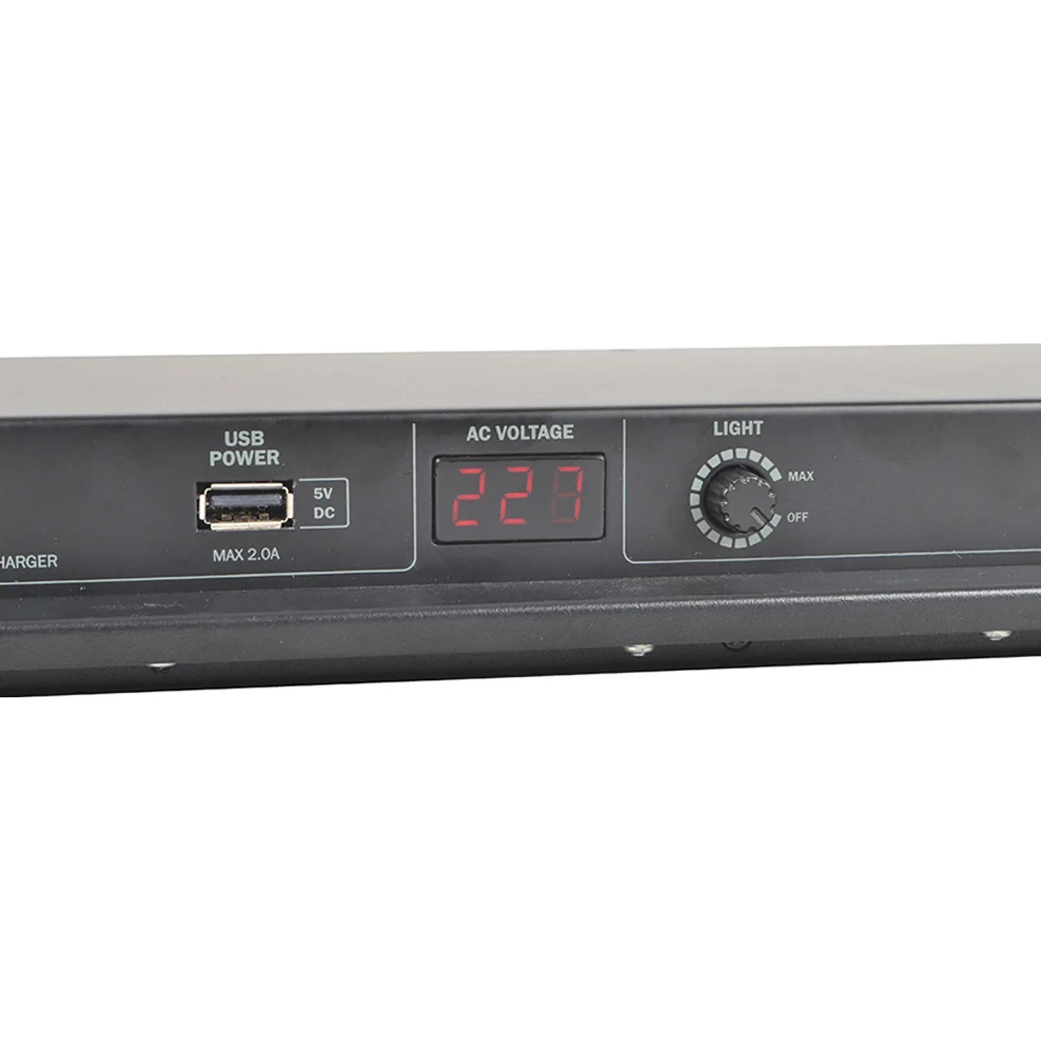 Q-Audio QPOWER10 Power Conditioner with Racklight and USB Charger (10x IEC)