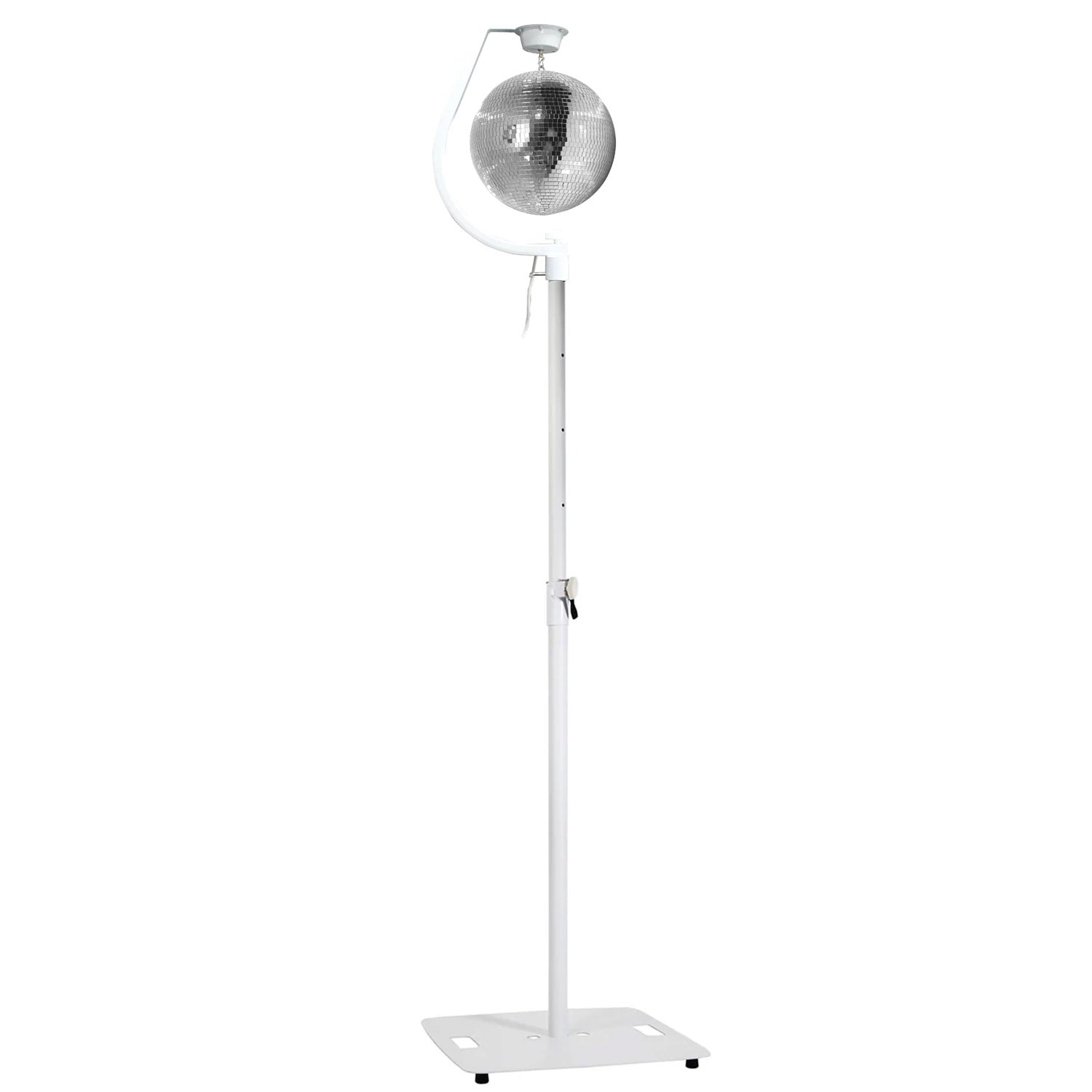 Equinox Curve Mirror Ball Bracket with Square Base Stand and 40cm Mirror Ball