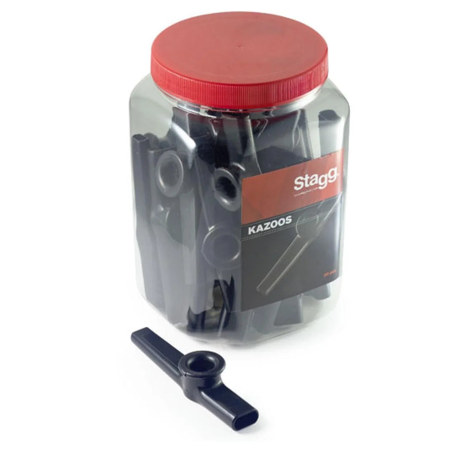 30 x Stagg KAZOO-30 BK Black Plastic Kazoo - DY Pro Audio