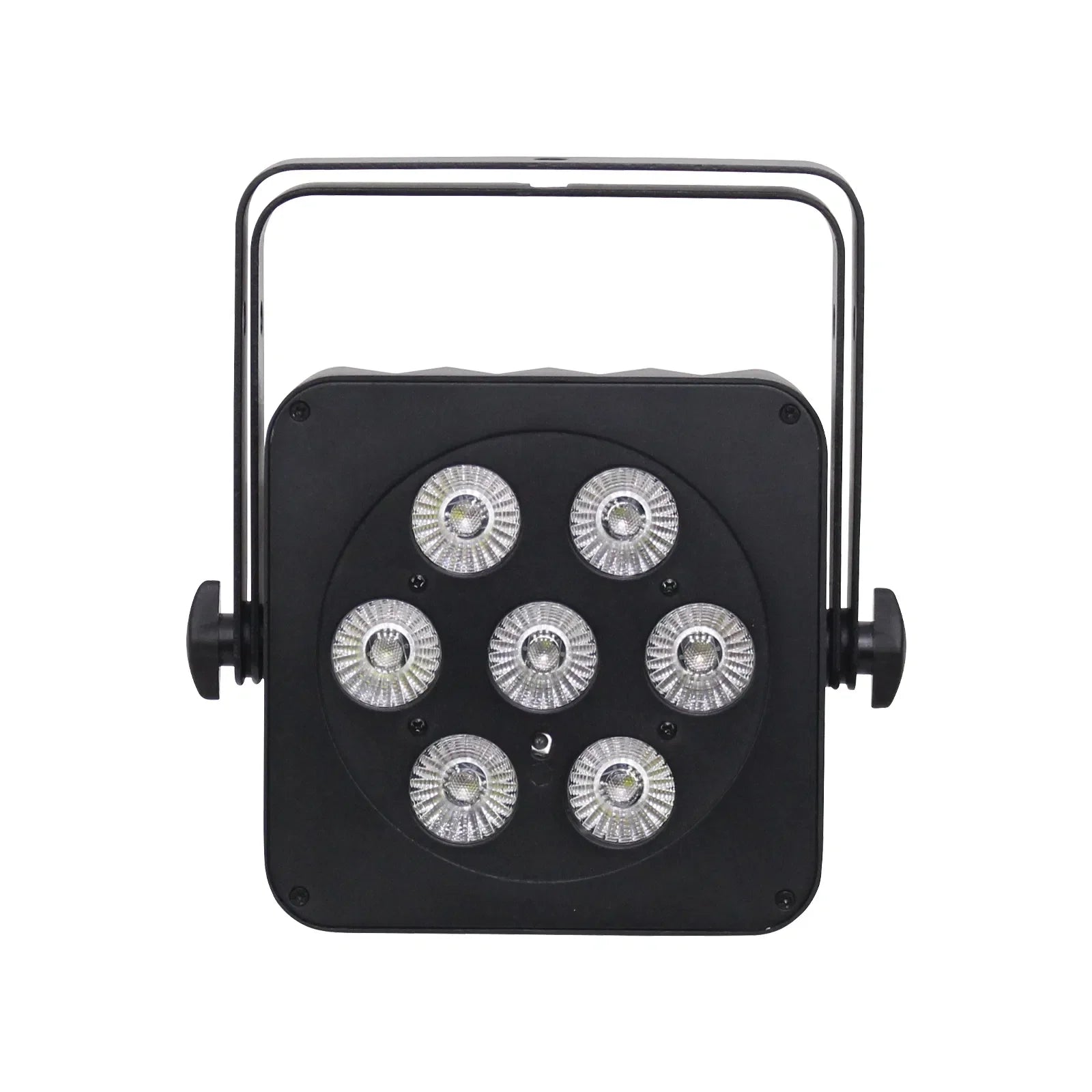 LEDJ Slimline 7Q5 RGBL Black 7 x 5w LED Par Can