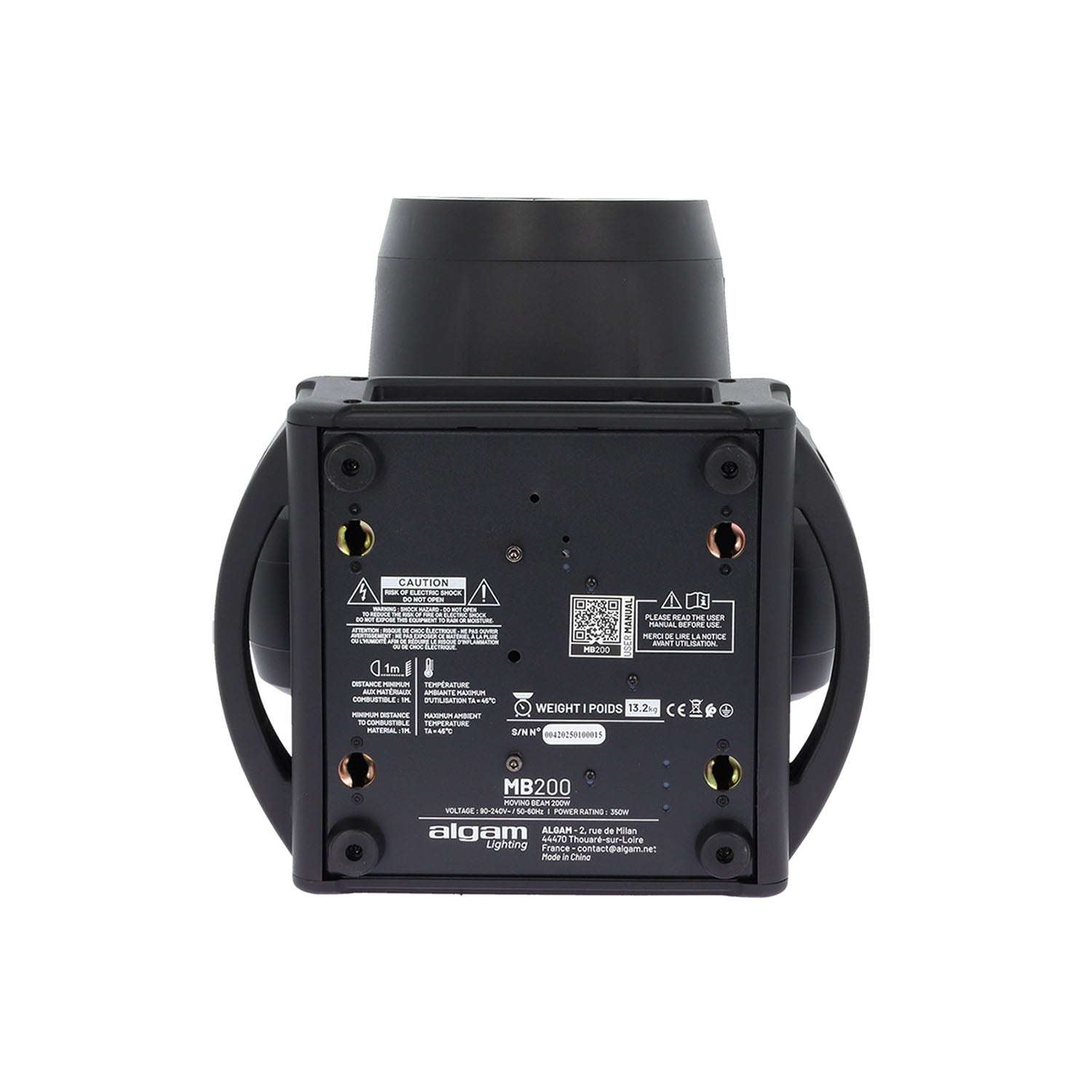 Algam Lighting MB200 Lyre Beam 200W LED RGB LED Ring Prisms Moving Head