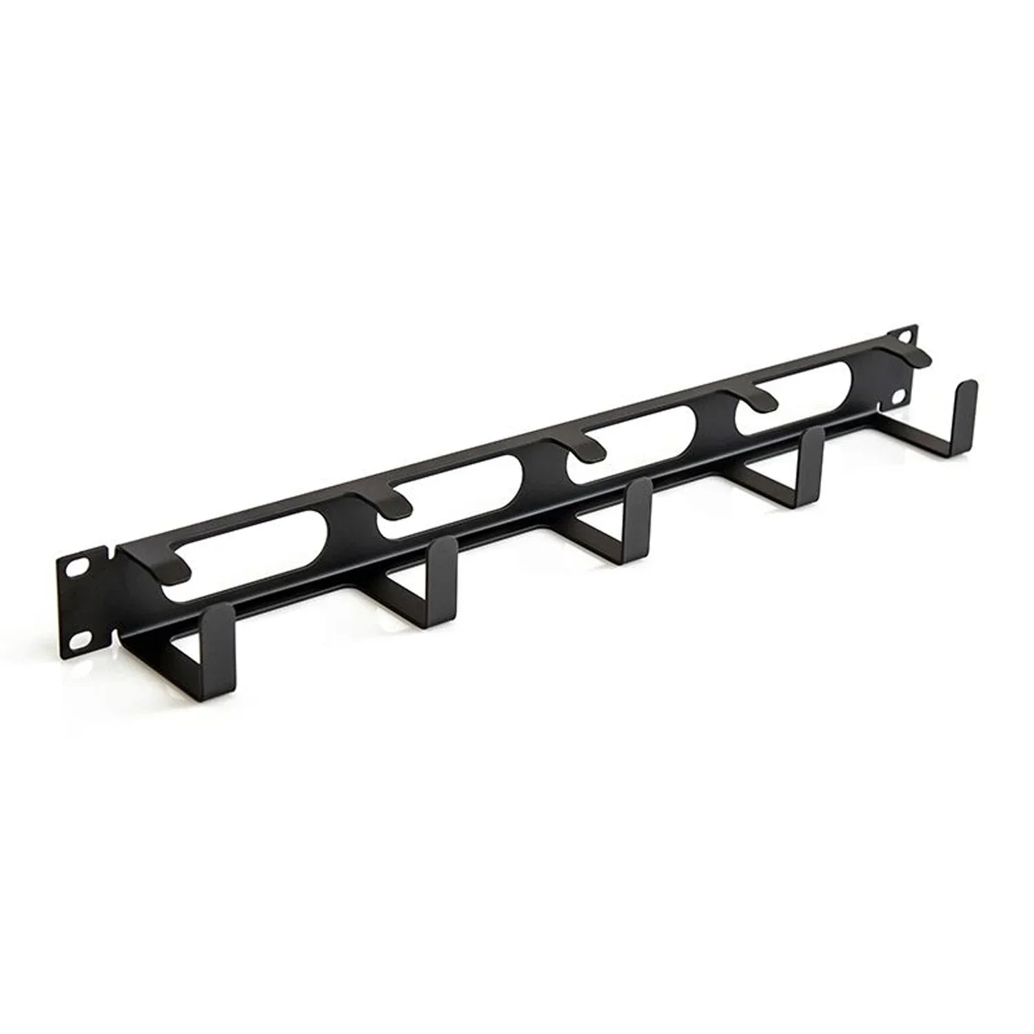 Penn Elcom 1U Panel with 5 Steel Rings for Cable Management