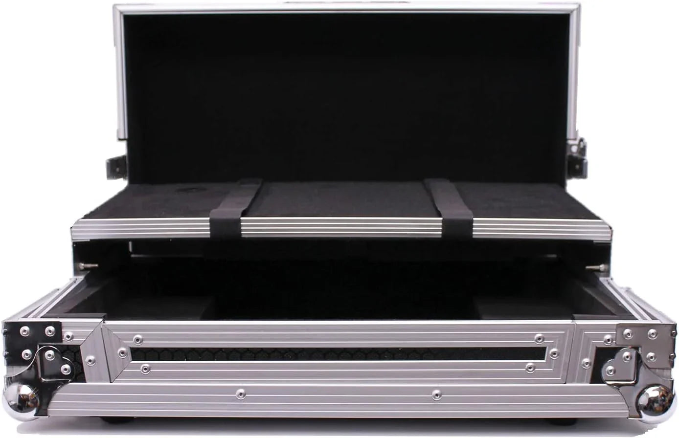 Protekt Plus DDJ-SR2 case with foam padding and removable laptop shelf