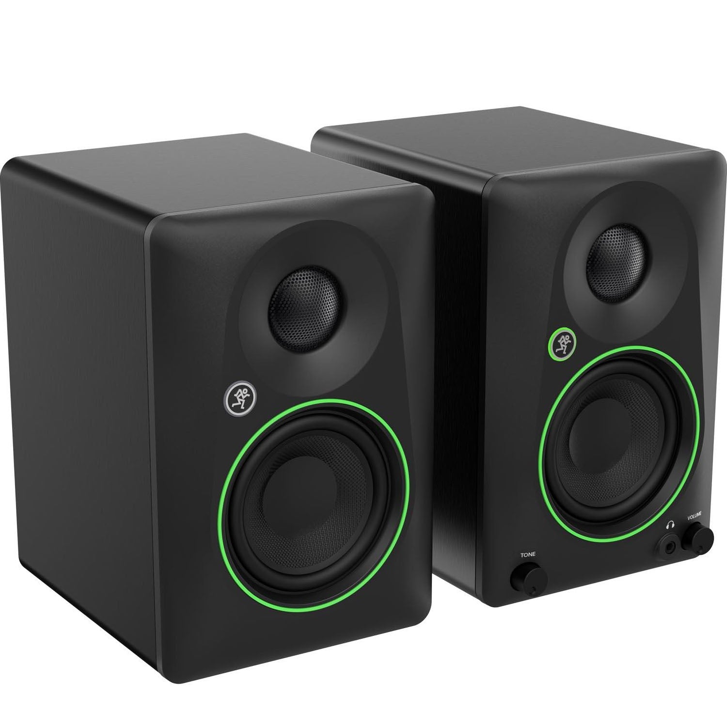 Compact Mackie CR3.5 desktop studio monitors with 3.5-inch drivers