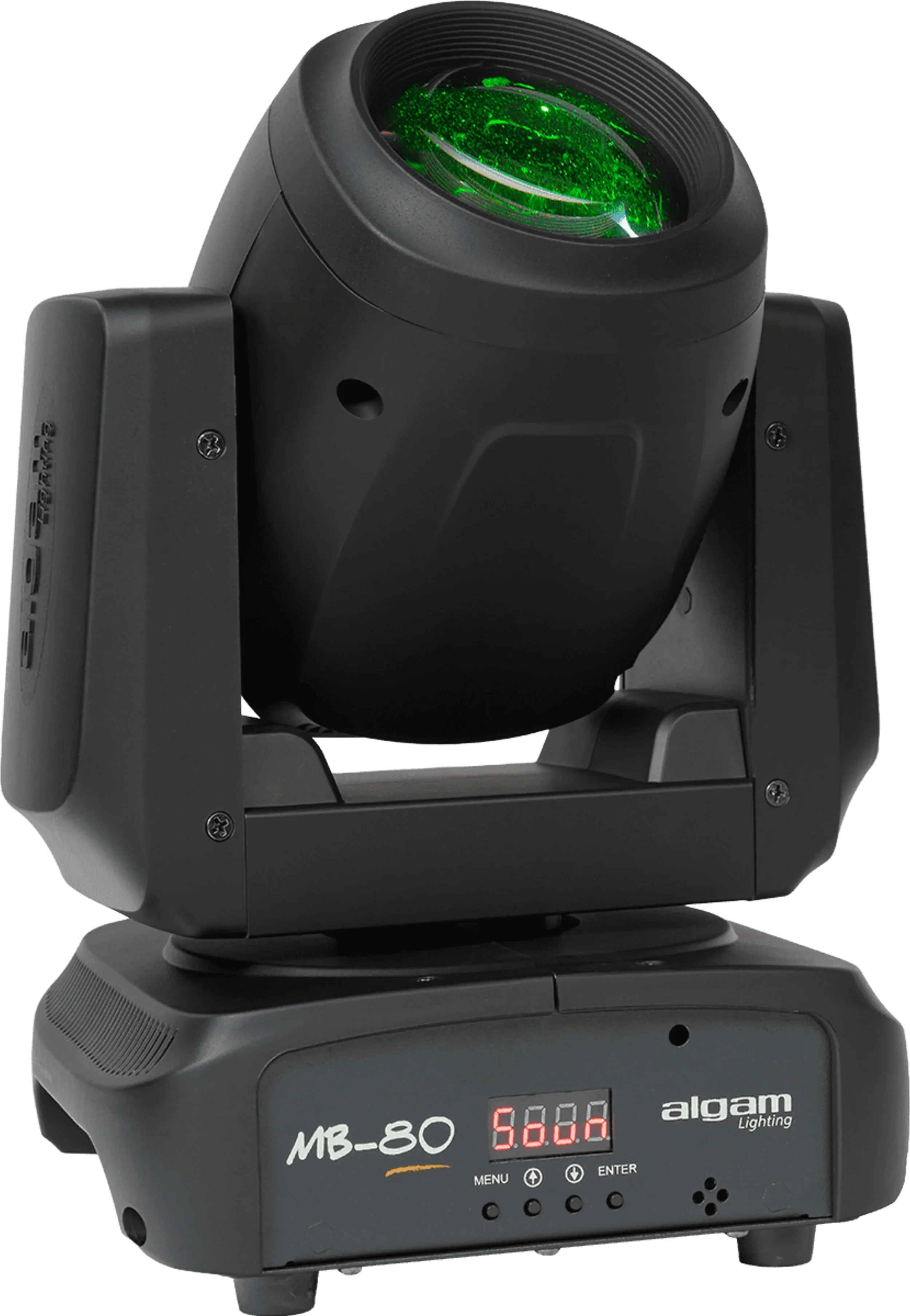 2 x Algam Lighting MB80 80W LED Beam Moving Head with DMX Cable