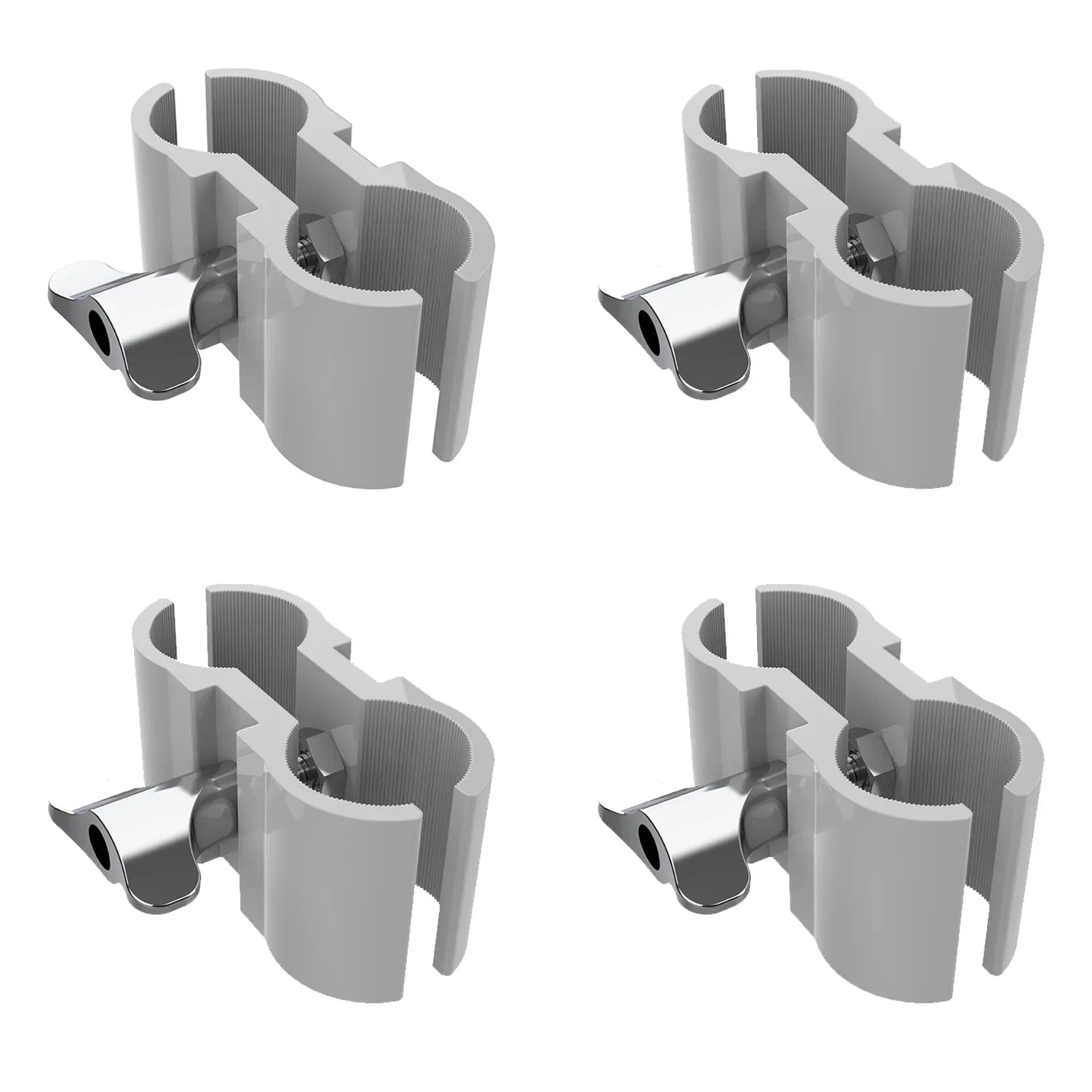 Ultimax TrussBoothOCK-WH White Truss Booth Overhead Upright Clamps (Set of 4)