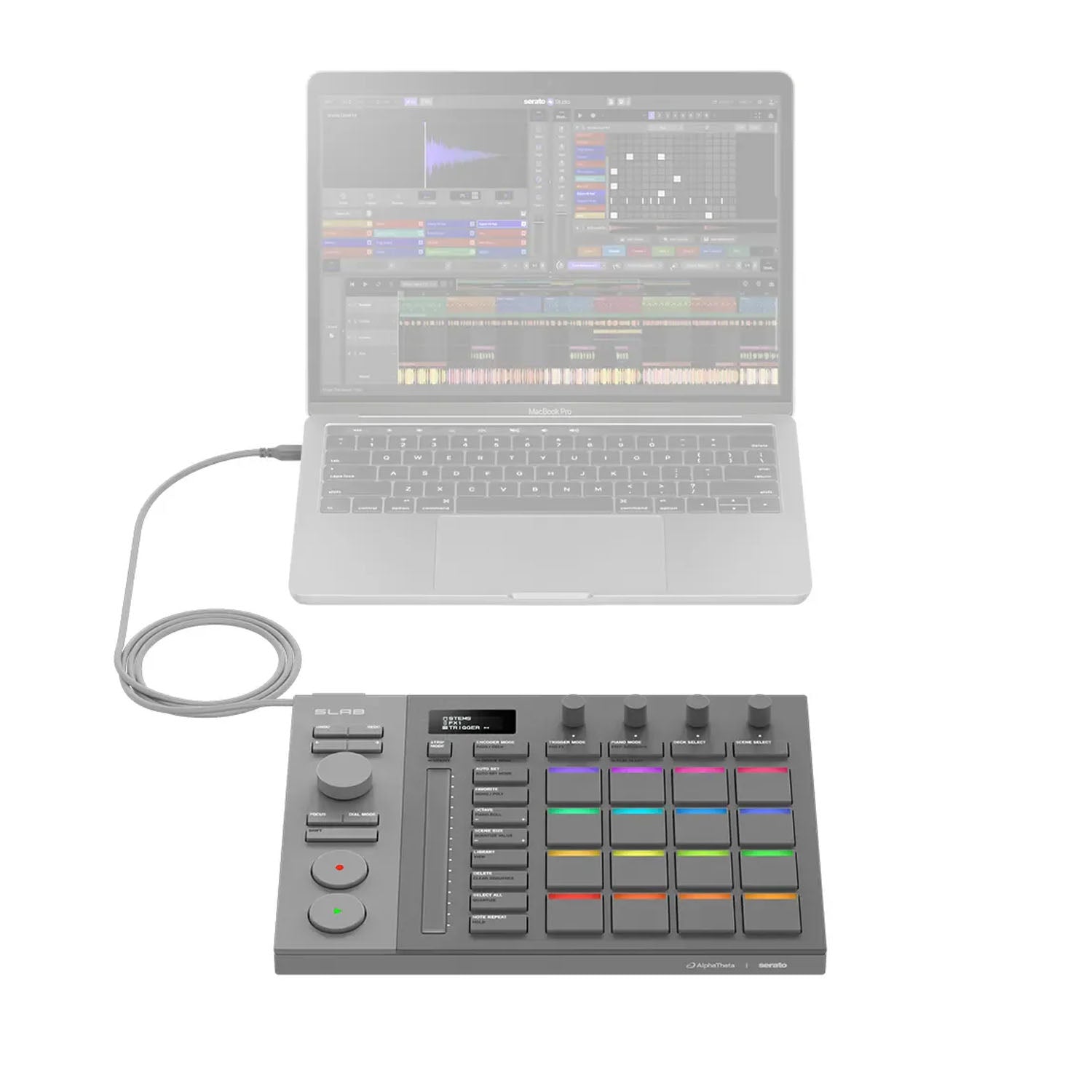 AlphaTheta SLAB Midi Pad Controller for Serato Studio