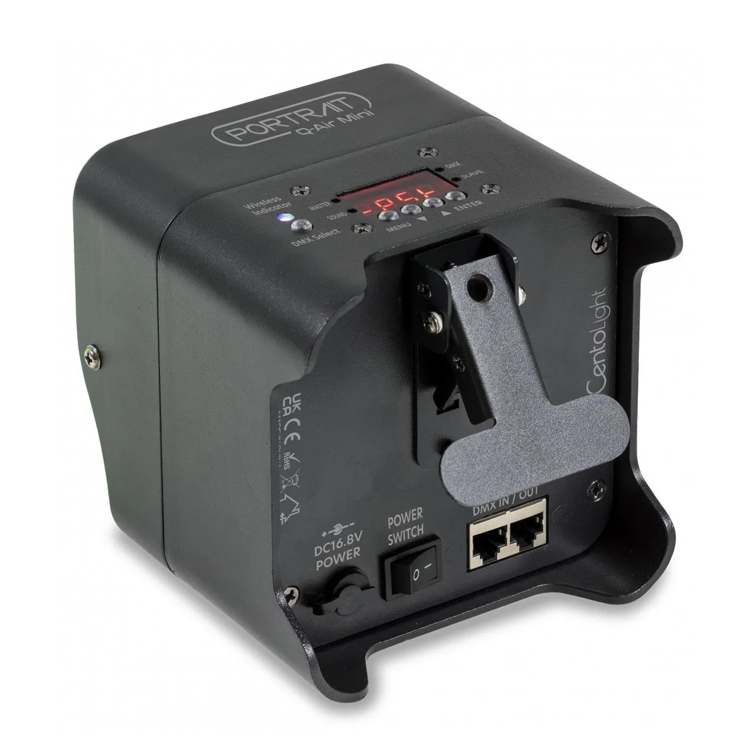 4 x Centolight Q-AIR Mini 4x12w RGBAUV Mini Battery Par Can Uplighter with Carry Bag - DY Pro Audio