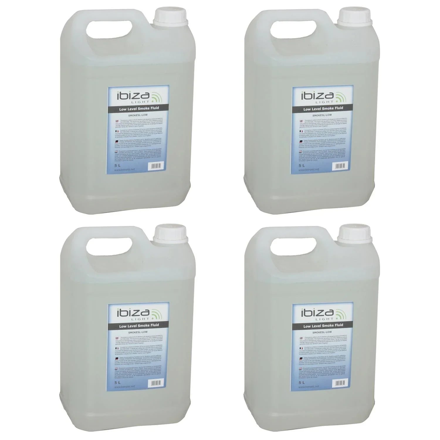 4 x Ibiza SMOKE5L-LOW Low Level Smoke Fluid - DY Pro Audio