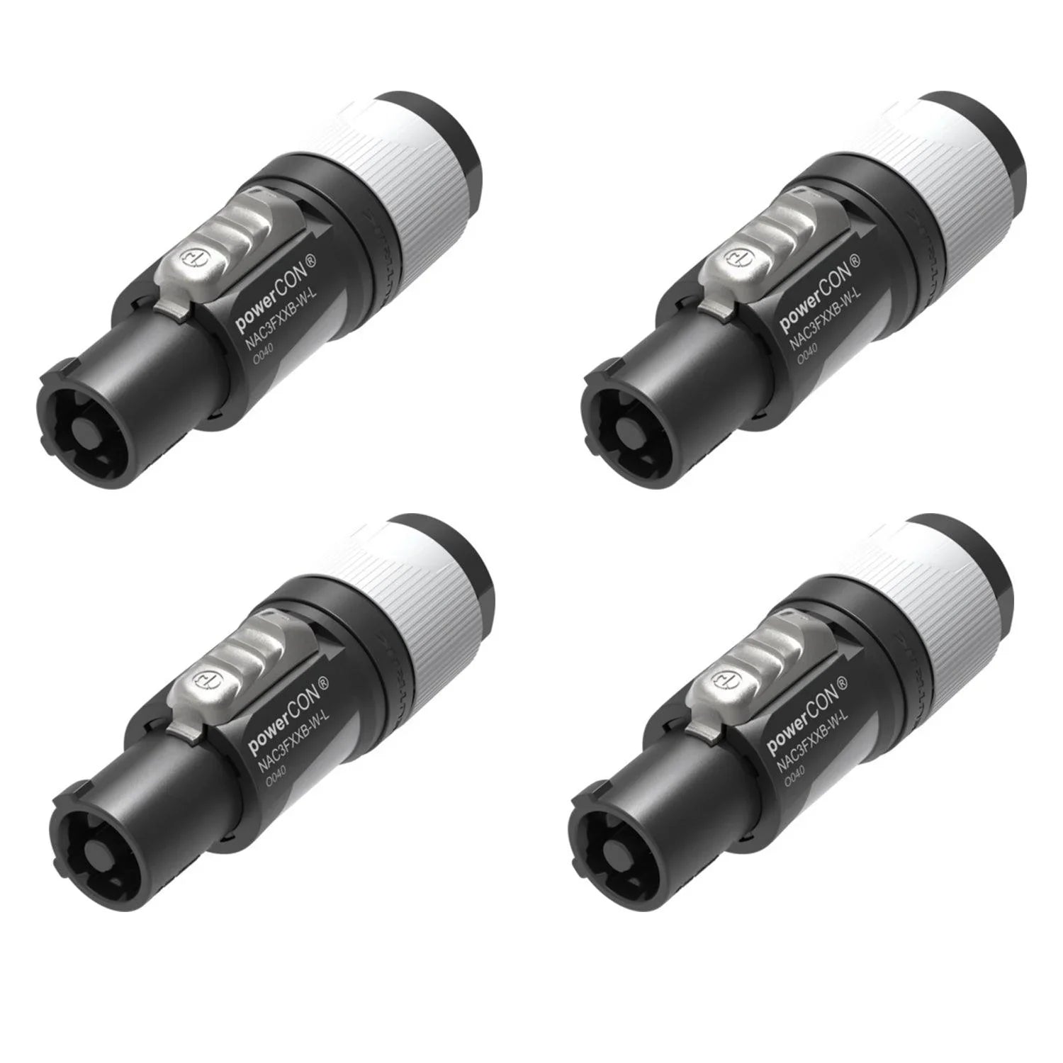 4 x Neutrik NAC3FXXB-W-L PoweCon Power Cable Connector - DY Pro Audio