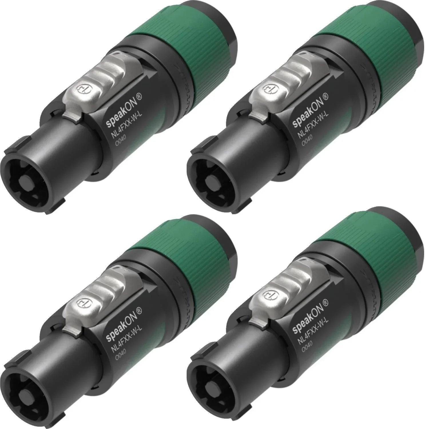 4 x Neutrik NL4FXX-W-L Large 10-16mm 4 Pole Speakon Connector - DY Pro Audio