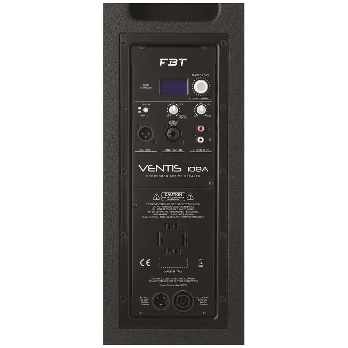 2 x FBT Ventis 108a 8" 900w Active Speaker With Speaker Stands