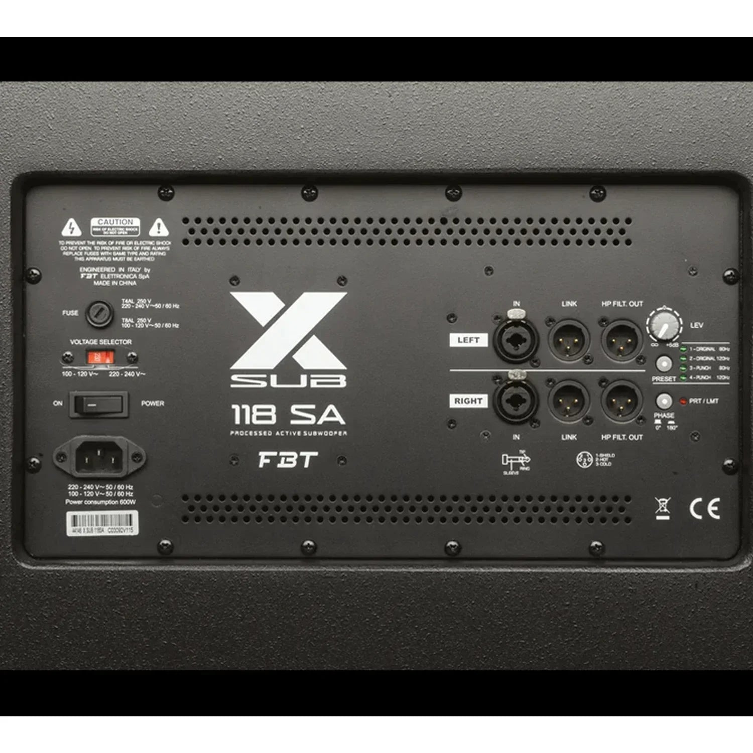 FBT X 5000 X-Lite 115a & X-Sub 118sa Speaker Package with Covers