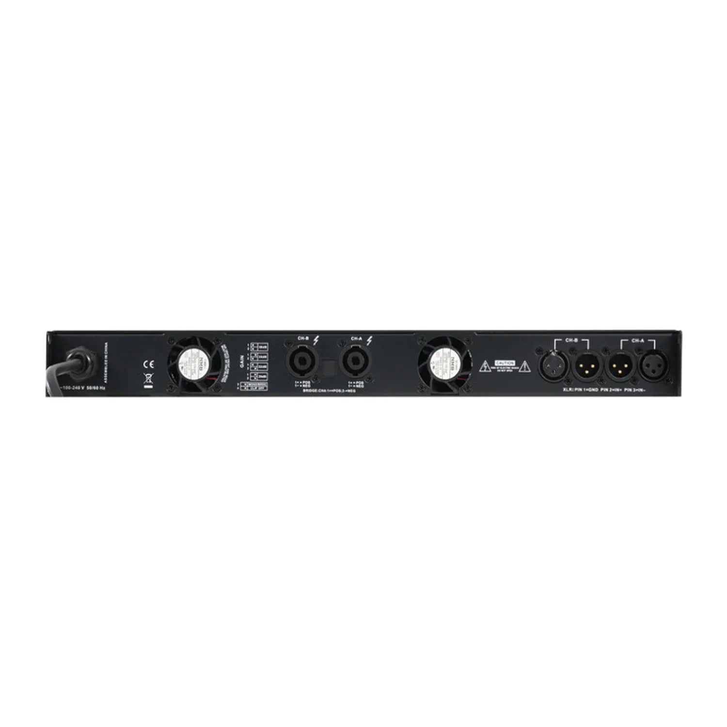 Studiomaster DQX2 2000 2 x 1700W 1U Power Amplifier with DSP