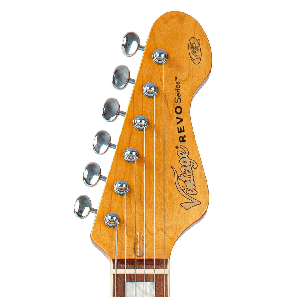 Vintage REVO Series 'Vision' Electric Guitar Boulevard Black